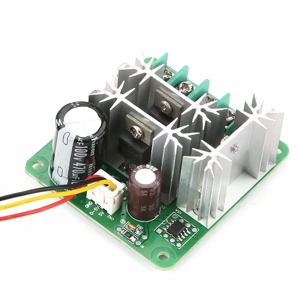 6V-90V 15A DC Kontroler prędkości silnika PWM, uniwersalny regulowany przełącznik prędkości sterownika płytka modułu regulatora z pokrętłem potencjometru do PCL 0.01-1000W Fans Power