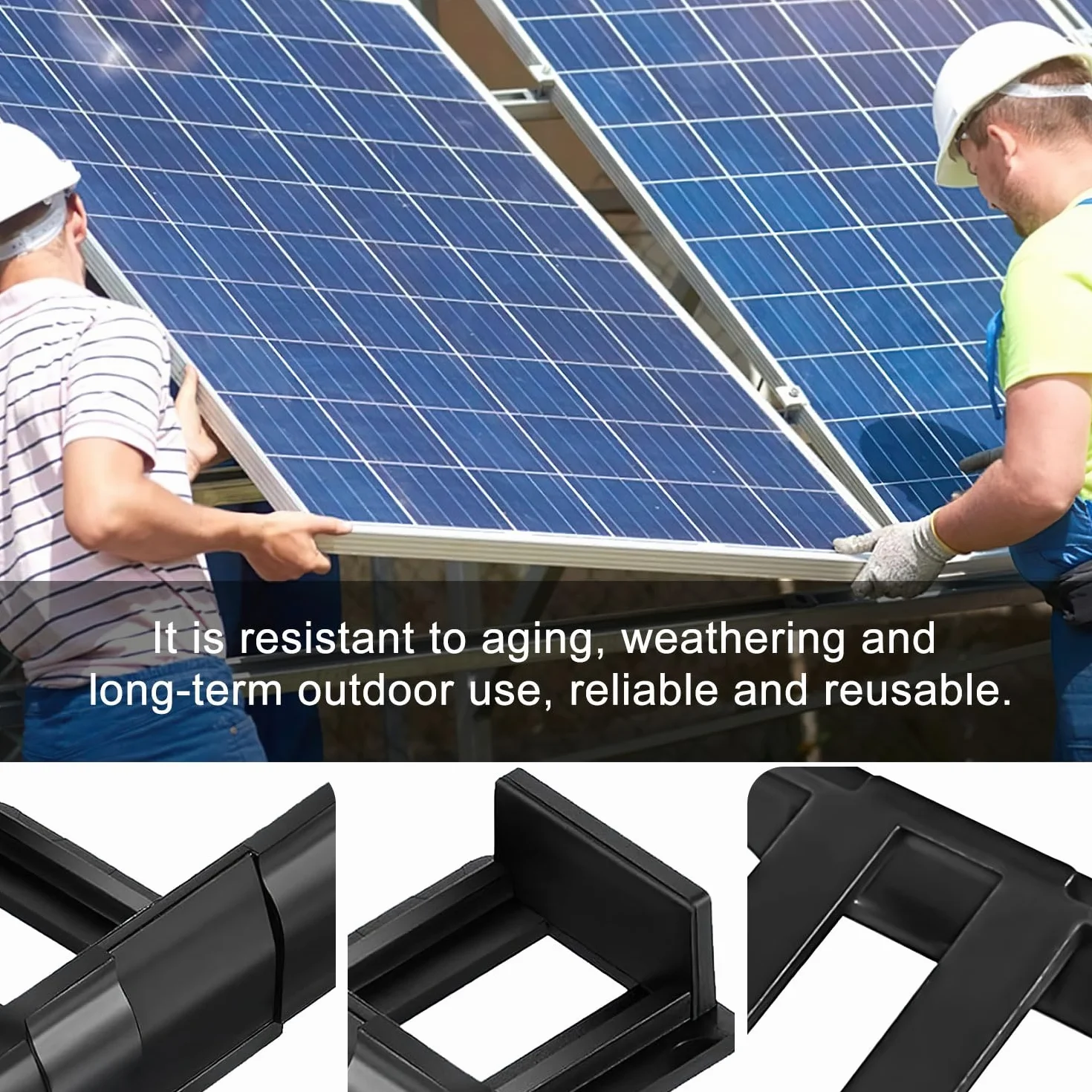 Klipsy do usuwania osadu do paneli słonecznych, 20 szt. klipsów odpływowych 35 mm do paneli słonecznych PV, modułu solarnego, odpływu wody