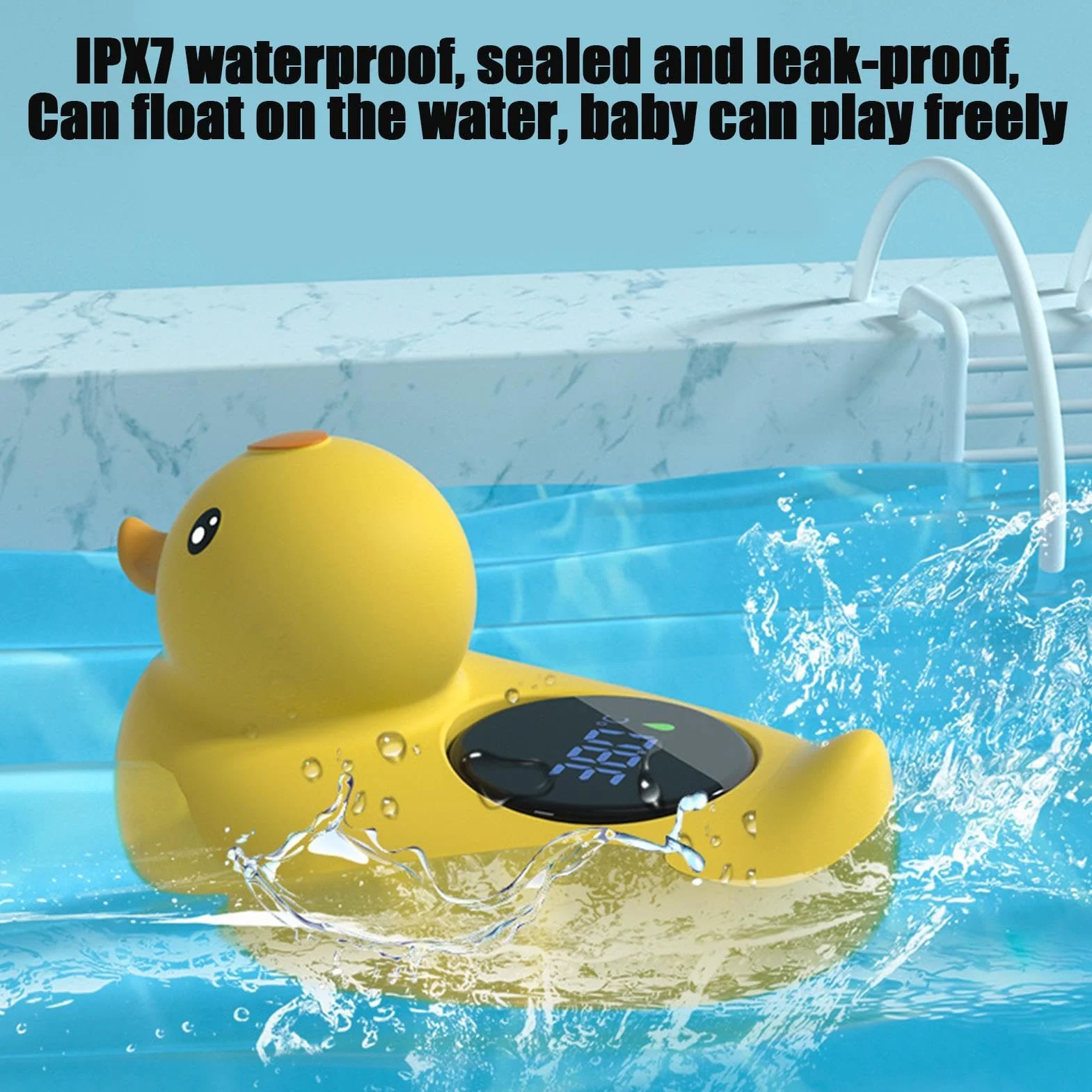 Duck Baby Bath Temperature Meter | cyfrowy miernik temperatury w pokoju i łazience, bezpieczny monitor temperatury wody i pokoju do kąpieli dla niemowląt, basenu, kąpieli dla niemowląt, niemowląt