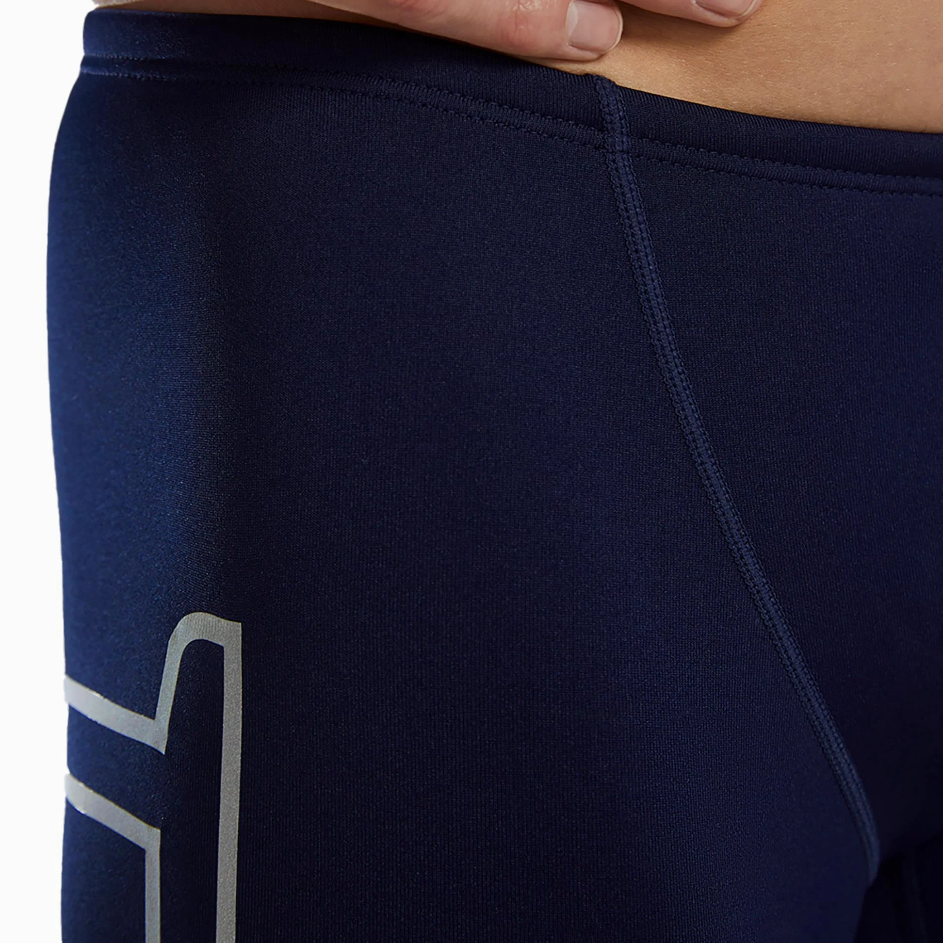 TYR Durafast Elite Solid Jammer Męskie kąpielówki, kolor granatowy/logo, rozmiar 42