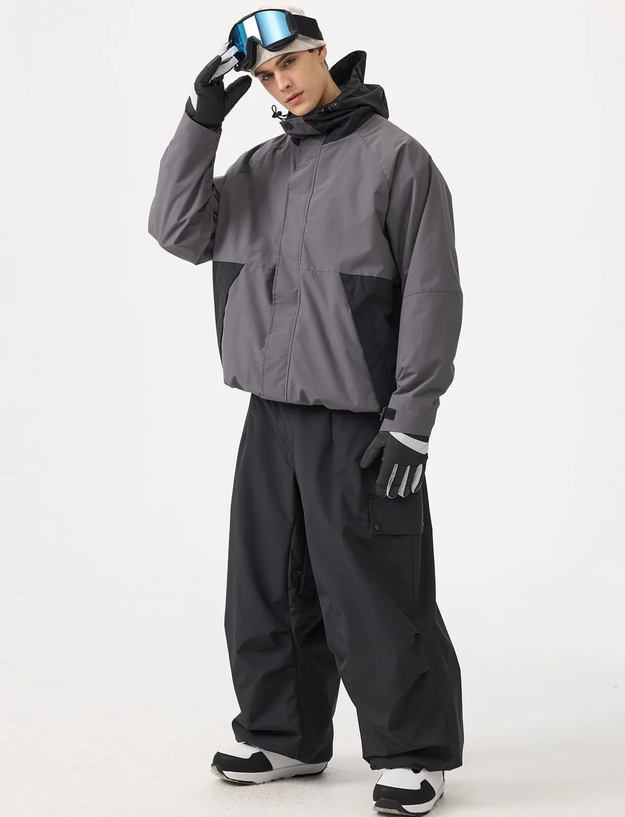 GSOU SNOW Męskie Damskie Spodnie Snowboardowe Baggy Spodnie Narciarskie - Wodoodporne Wiatroodporne Oddychające Ciepłe