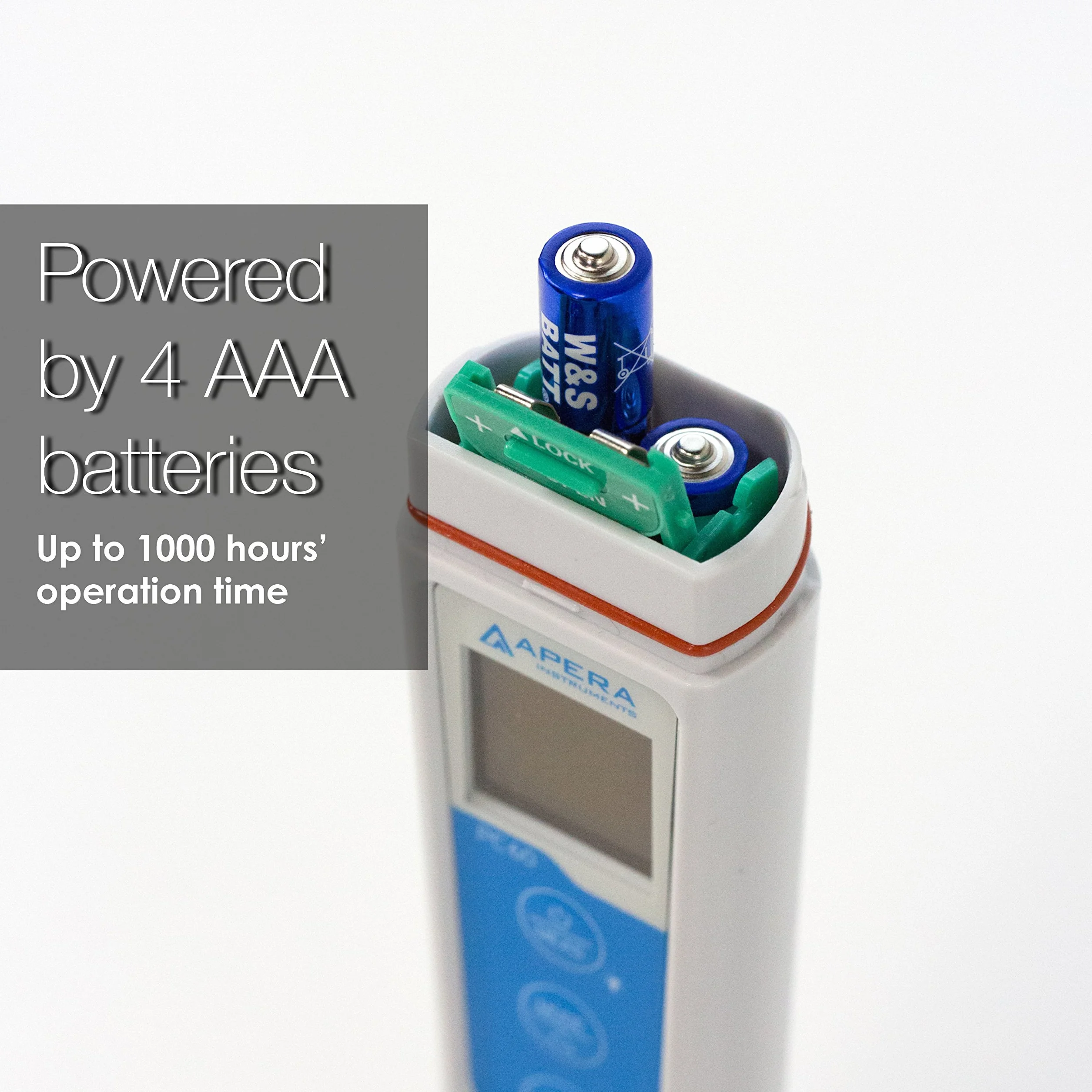Apera Instruments EC60 wysokiej jakości tester kieszonkowy przewodności, ± 1% dokładności, łatwe przełączanie EC/TDS/salinity, wymienny czujnik BPB, ± 0,5 °C czujnik temperatury