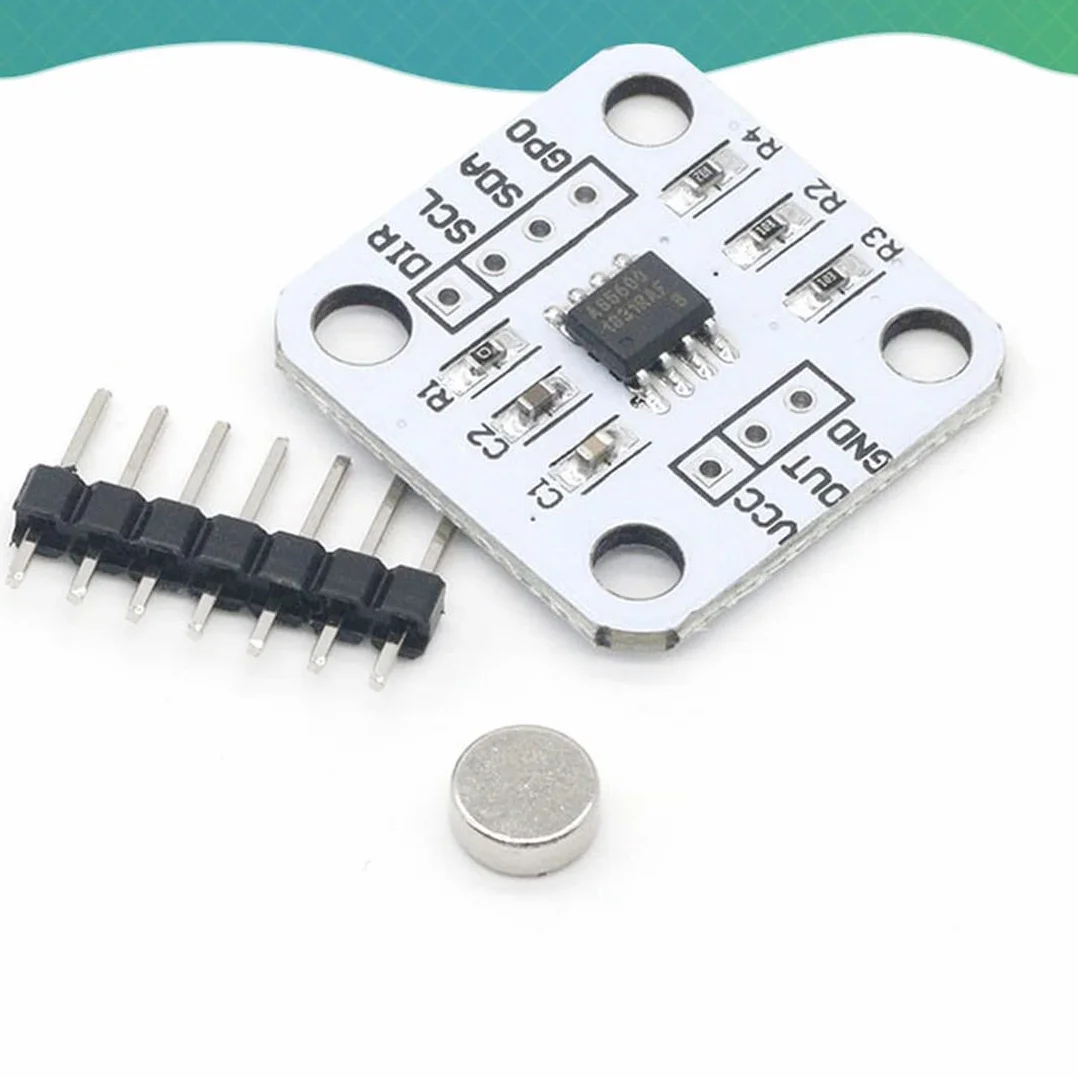 5 . AS5600 Magnetic Encoder Indukction Angle Measurement Sensor Module 12Bit High Precision
