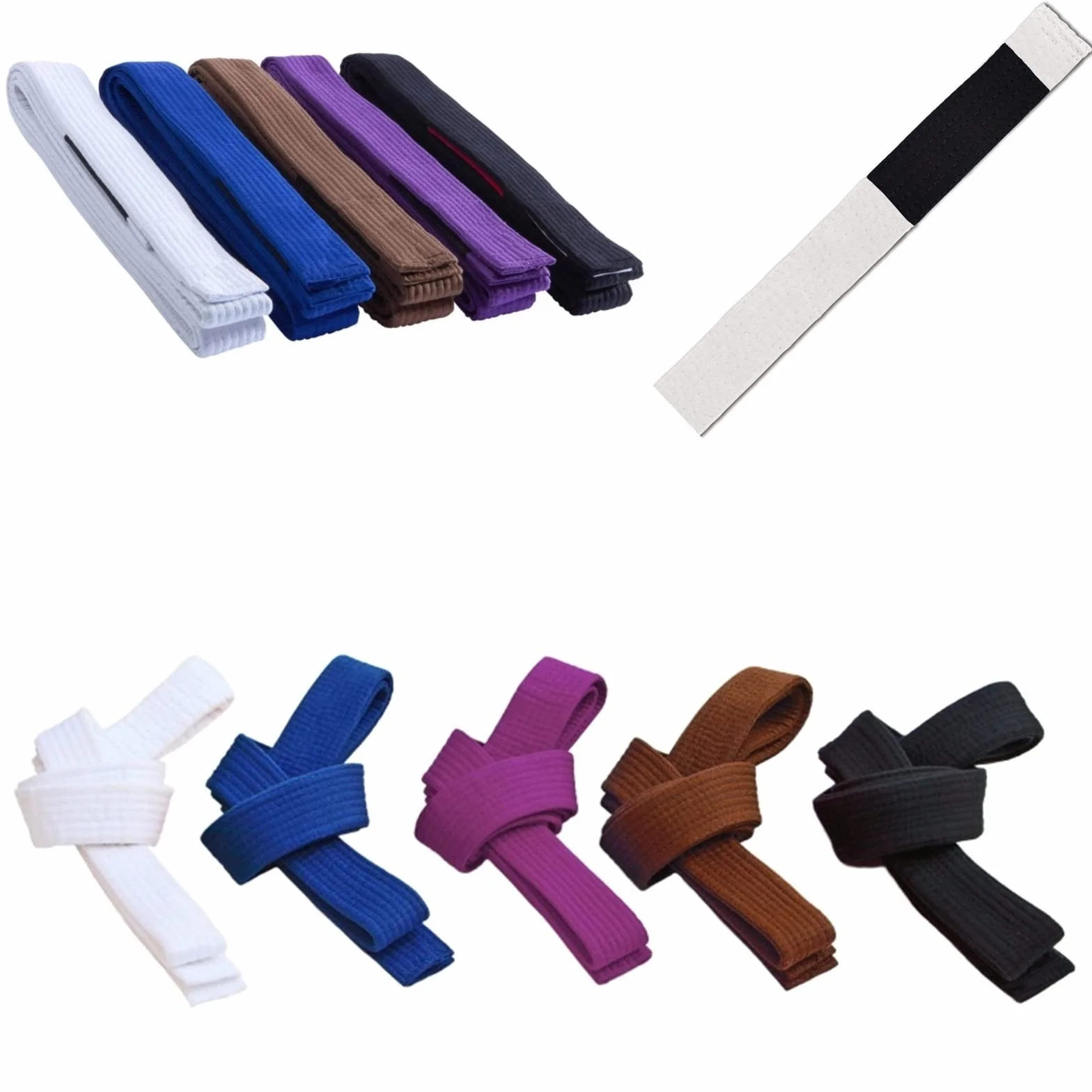 MMASPORT The Fight Evolution Pas BJJ Belt Jiu Jitsu Kimono - gi 100% bawełna grubość 5 mm Wyściełany Eva