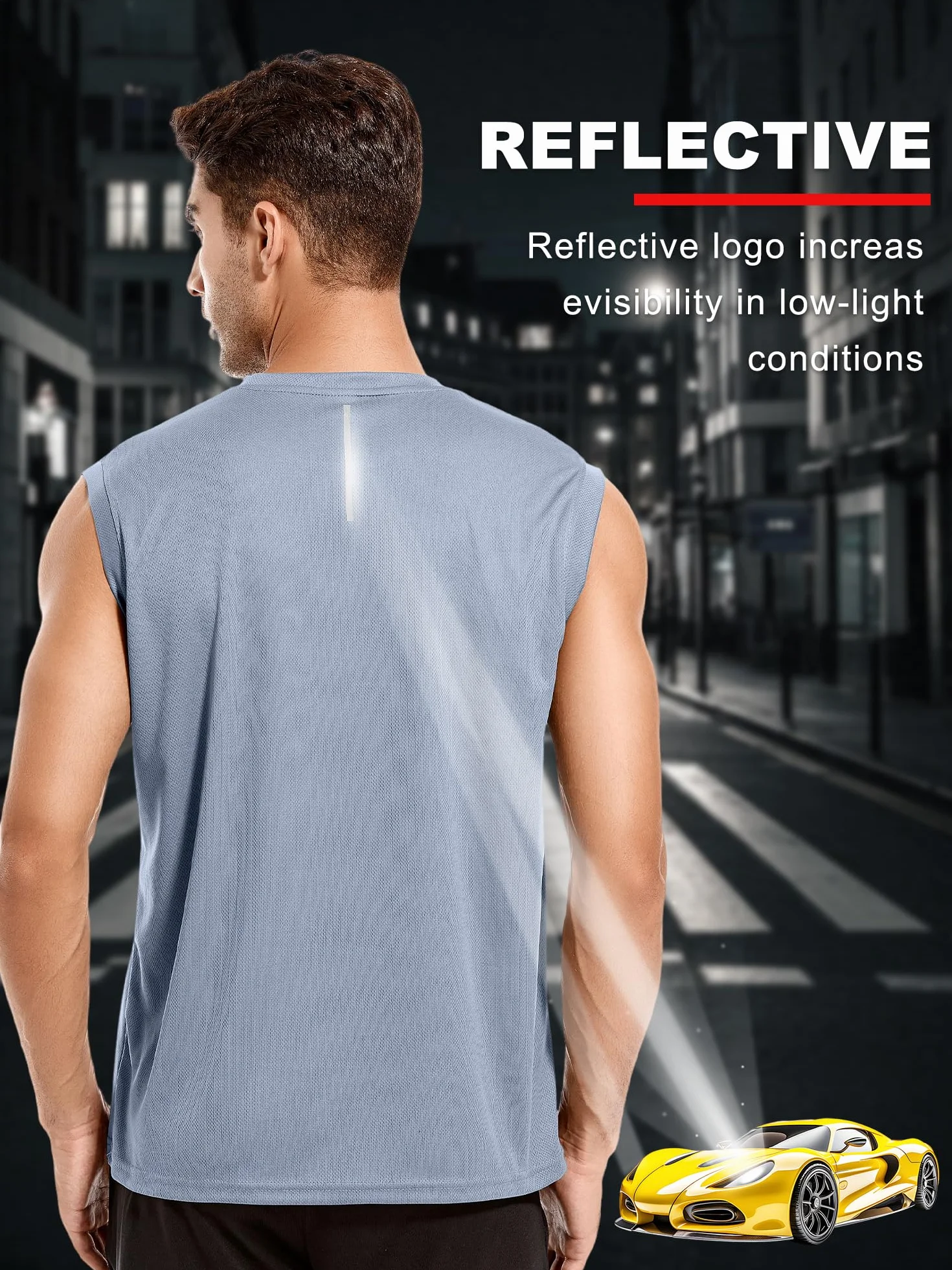 Holure 3-pak tank top męski, koszulka bez rękawów, koszulka bez rękawów, do fitnessu, kulturystyki, kamizelki, 3 sztuki