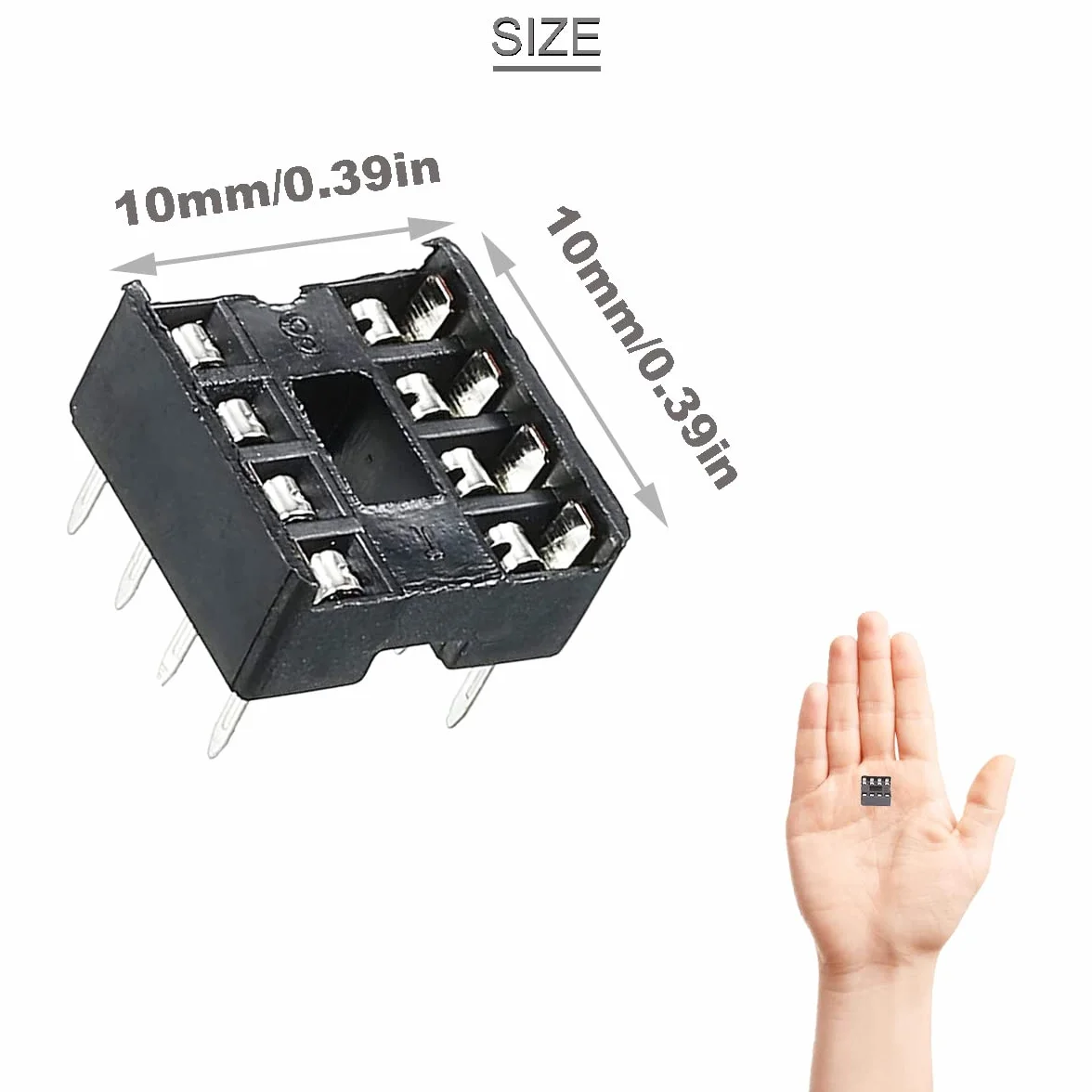 100 sztuk DIP-IC cokół 8-biegunowy odstęp 2,54 mm adapter gniazda IC typ lutowania płaskie komponenty IC wysokiej jakości z trzpieniem z drutu cynowego do eksperymentów elektronicznych do samodzielnego wykonania