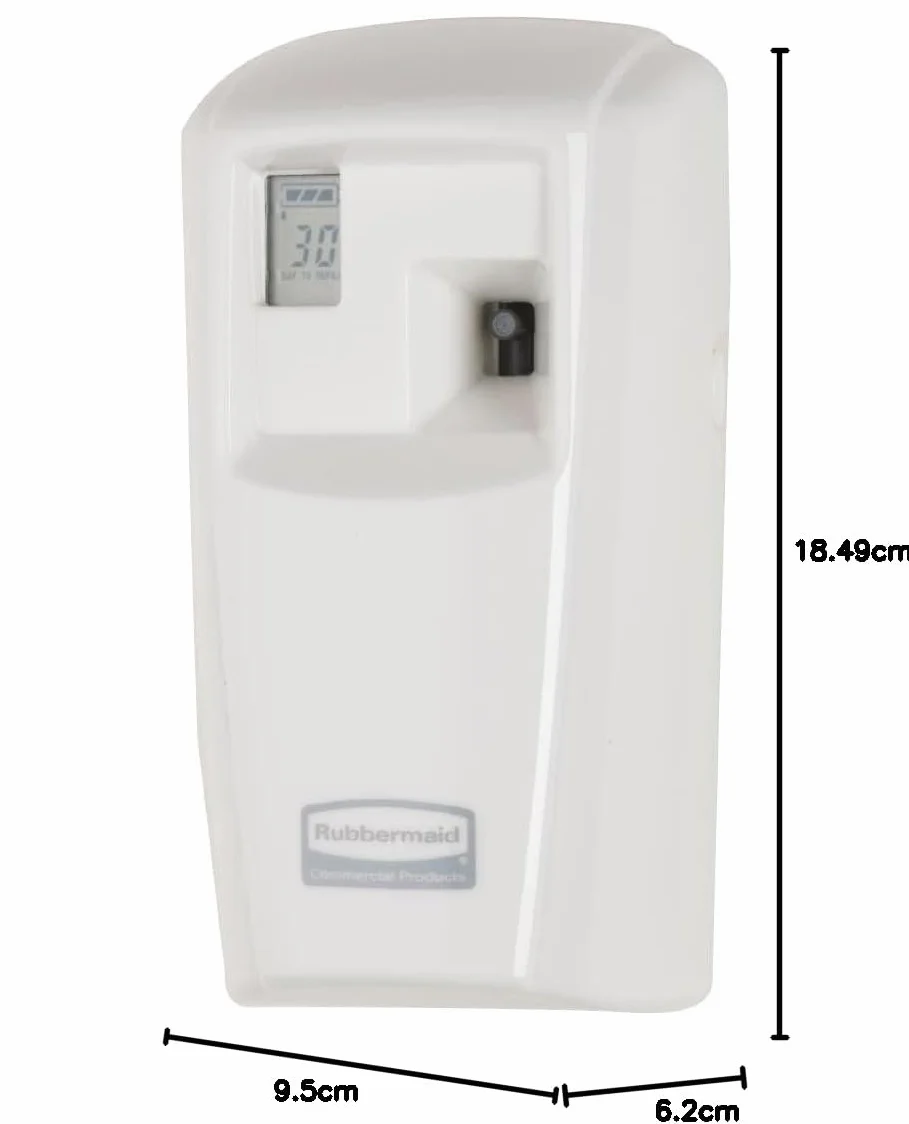 Rubbermaid Commercial Products 1817131 dozownik mikroroburst 3000 LCD, plastik, biały, 10 x 55 x 32 cm