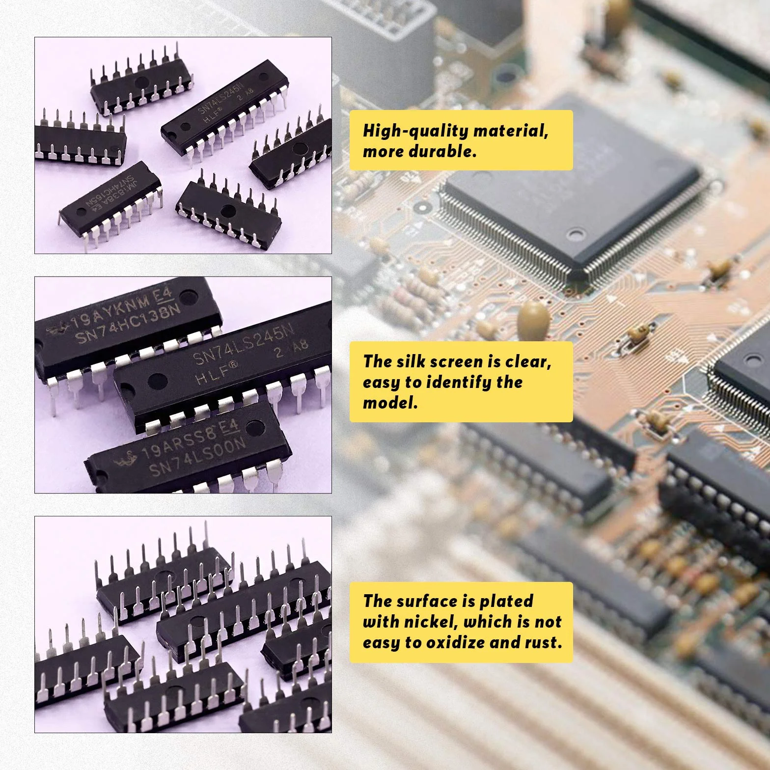 Swpeet Zestaw 40 sztuk w 20 różnych typach serii 74HCxx i 74LSxx Logic IC z pojemnikiem, rejestry wydania serii Schottky Logic do chipów