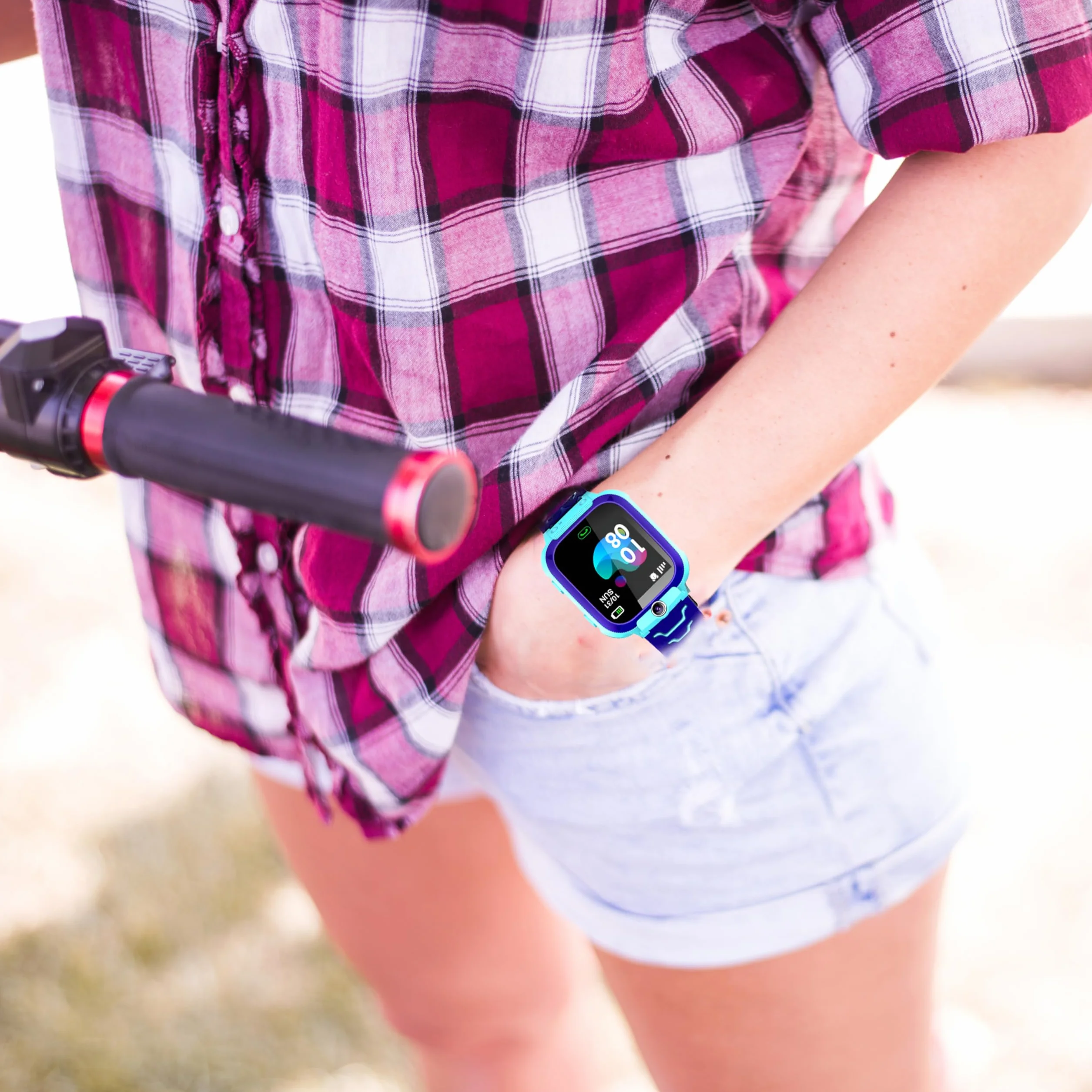 Retoo Smartwatch dla Dzieci GPS SOS Telefon Zegarek na Rękę Niebieski