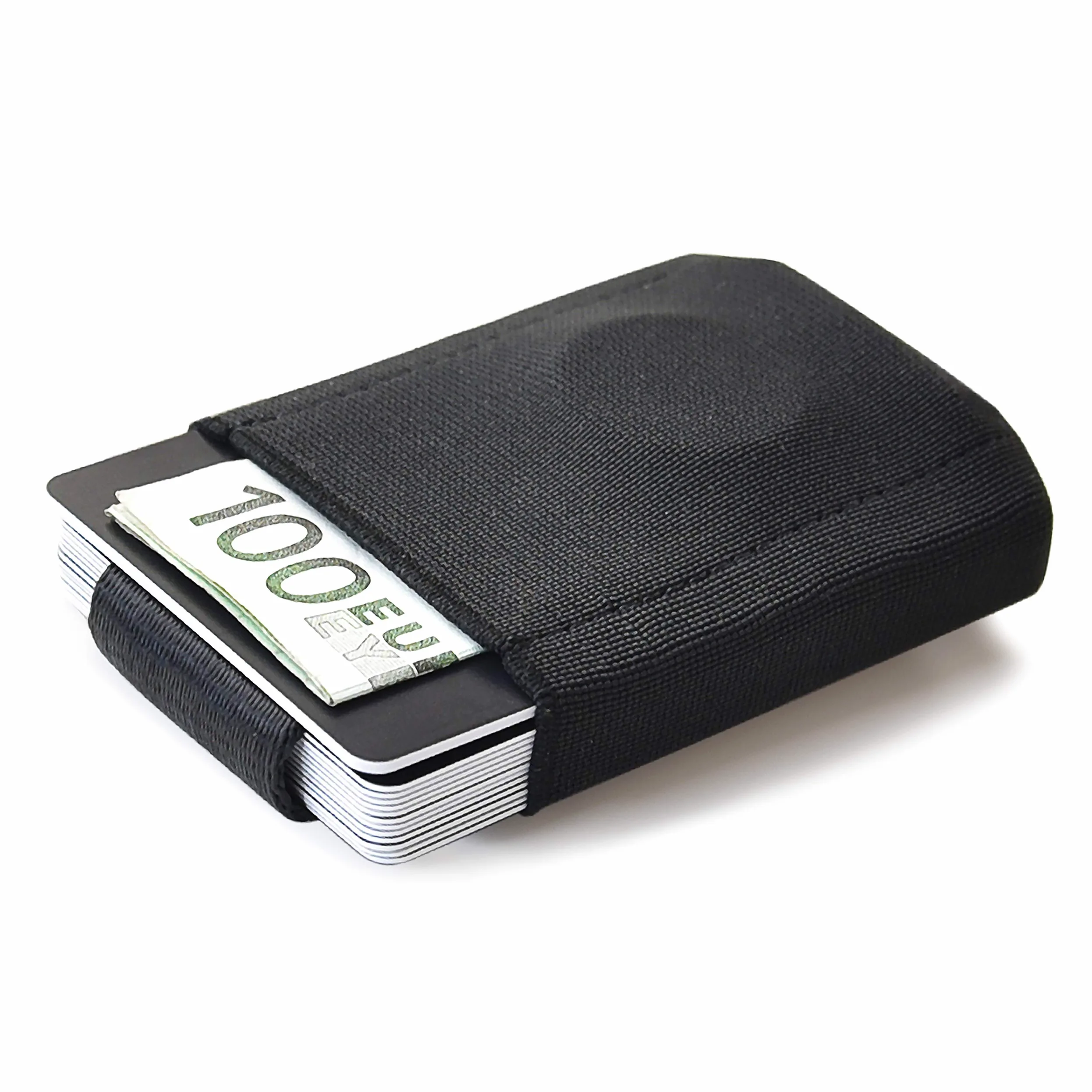 Jaimie Jacobs Nano Boy Mini Wallet – mały portfel z tkaniny, cienki portfel, portfel typu slim z sznurkiem, etui na karty, portfel na karty dla mężczyzn i kobiet (Skóra bawoła jasnobrązowa)
