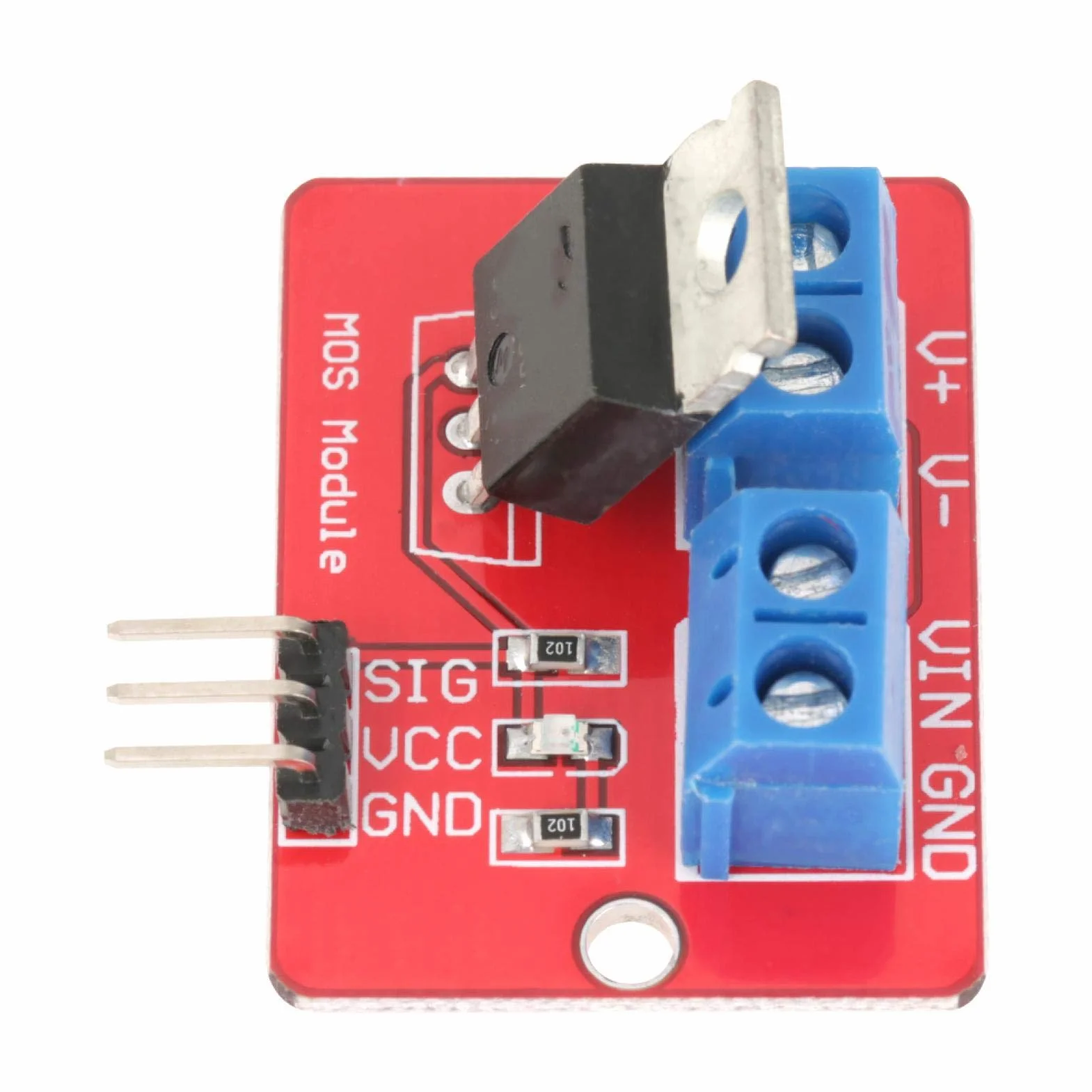Sterownik IRF520 - 5 szt. 3,3 V/5 V IRF520 MOSFET Moduły sterownika PWM wyjście tablice napędowe wyjście 0-24 V