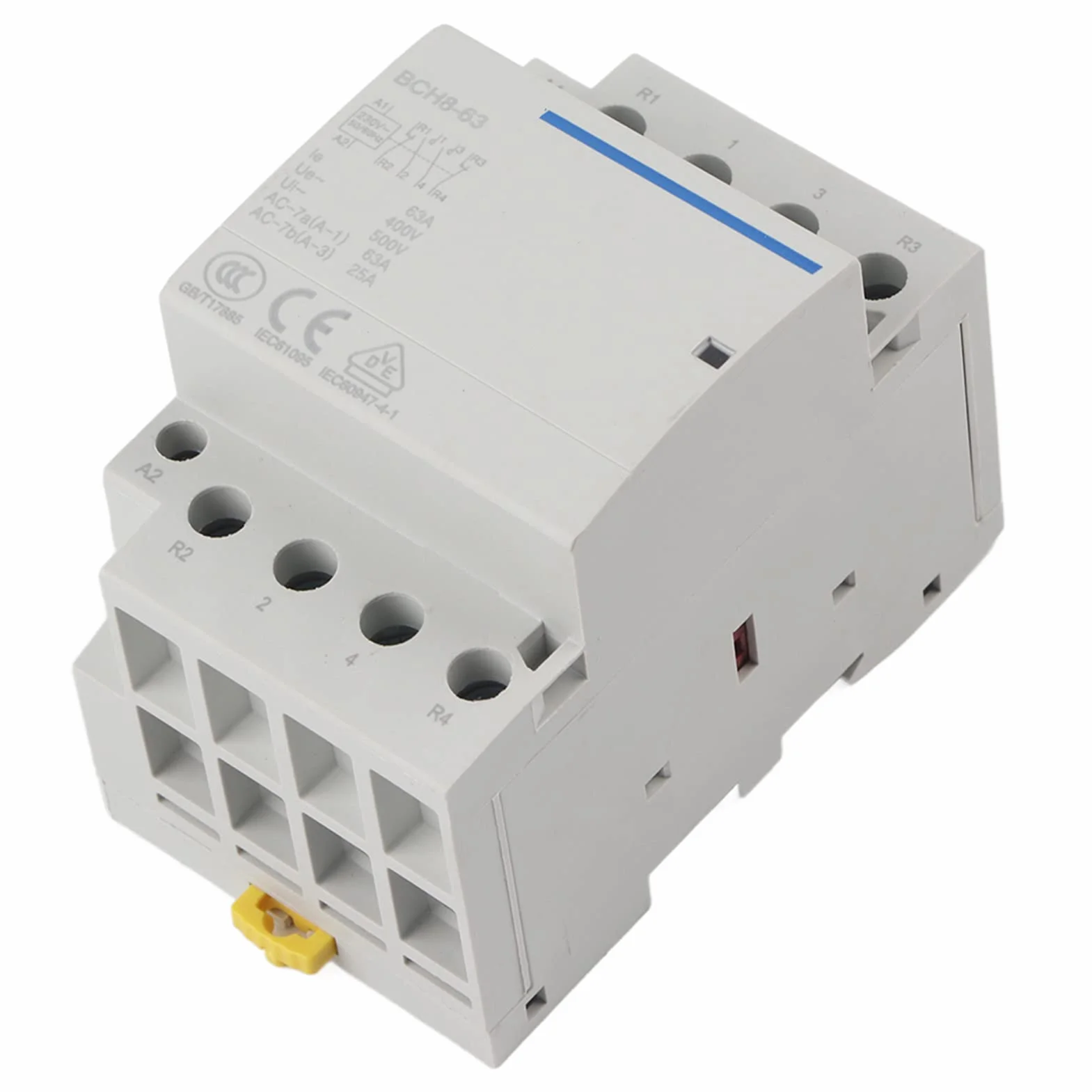 2P 63A 24V/230V 50/60Hz domowy stycznik AC, 2NO/2NC uniwersalne sterowanie obwodem, montaż na szynie DIN, energooszczędny, zamiennik silnika AC, 2-biegunowy (AC230V)