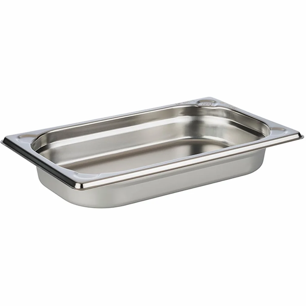 APS 81401 Pojemnik GN 1/4, stal nierdzewna, pojemnik gastronomiczny, wymiary 264 x 162 mm/wysokość 40 mm/pojemność 1,0 litra