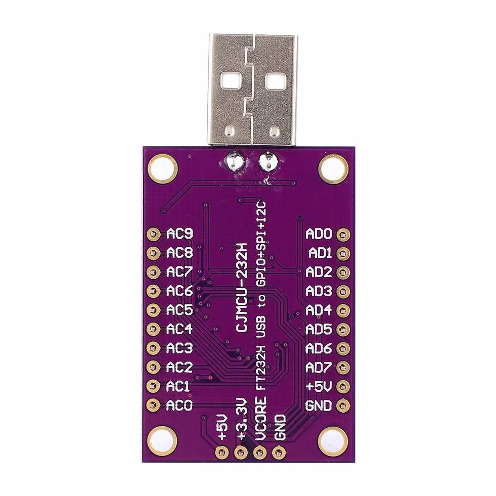 FT232H moduł USB-do JTAG-UART/FIFO-SPI / I2C, moduł wielofunkcyjny z trzema listwami na długopisy