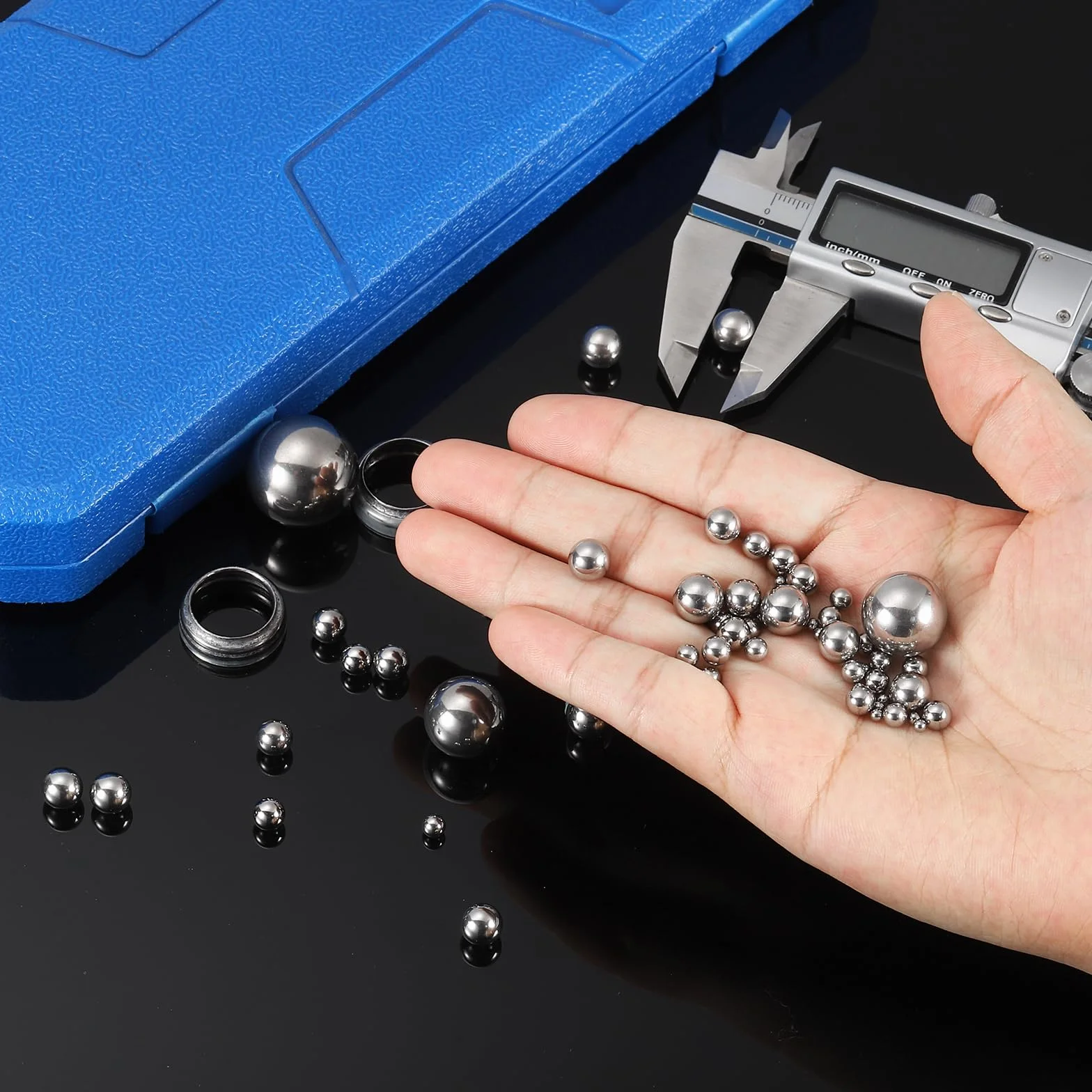 QUARKZMAN Łożyska kulkowe 2,5 mm 3/32" 500 szt. 304 stal nierdzewna G100 precyzyjne kulki metryczne do łożysk rolkowych szuflad prowadnic rowerowych