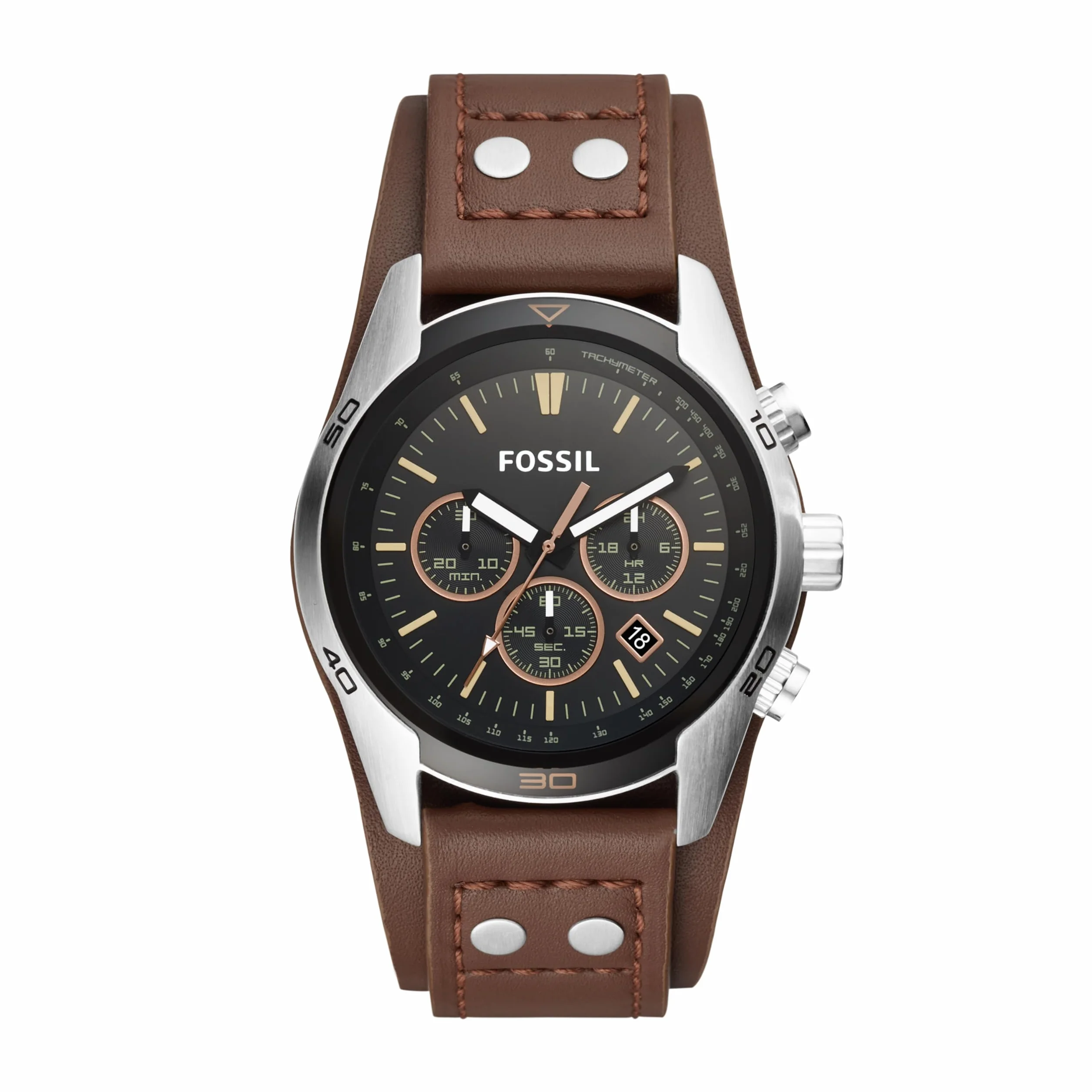 Fossil Coachman męski zegarek chronograf ze stali szlachetnej lub skóry