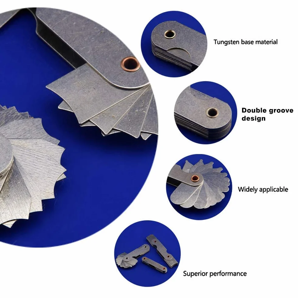 4 stücke Radius Leiste Edelstahl Konkaven Konvexen Messwerkzeug R0.3-1.5 / R1-6.5 / R7-14.5 / R15-25