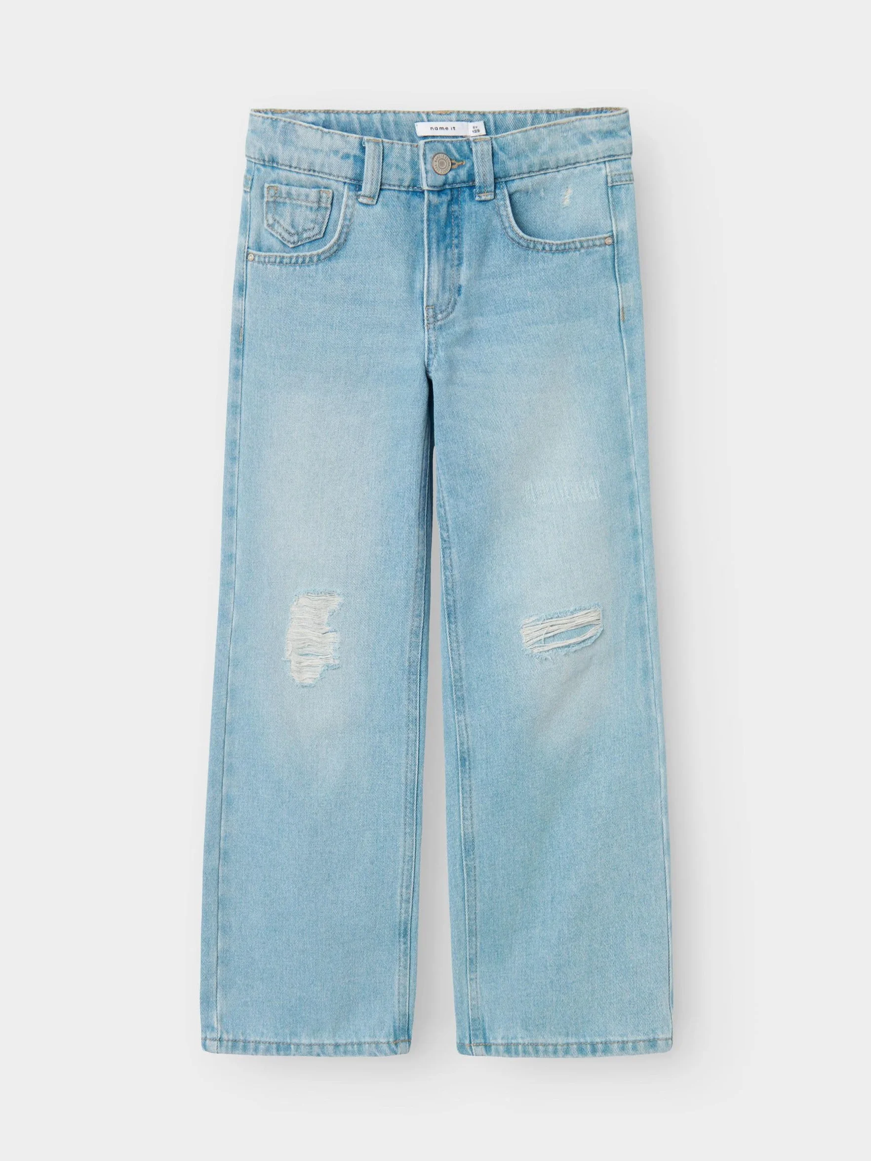 NAME IT spodnie jeansowe Dziewczynki Nkfrose Hw Wide Jeans 1411-te Noos