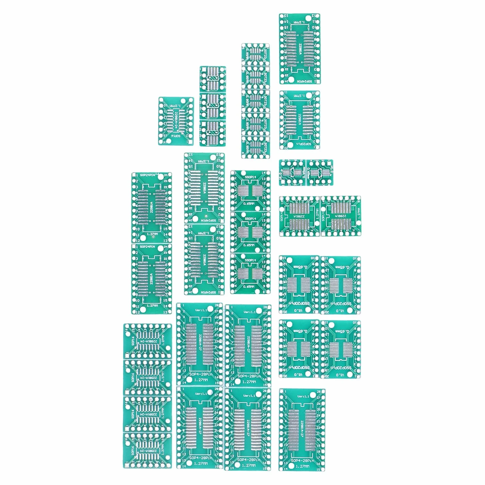 35 Sztuk PCB Prototypowa Płytka Adapter Konwerter SMT na DIP DIY Elektroniczne Komponenty Sterujące Przemysłowe