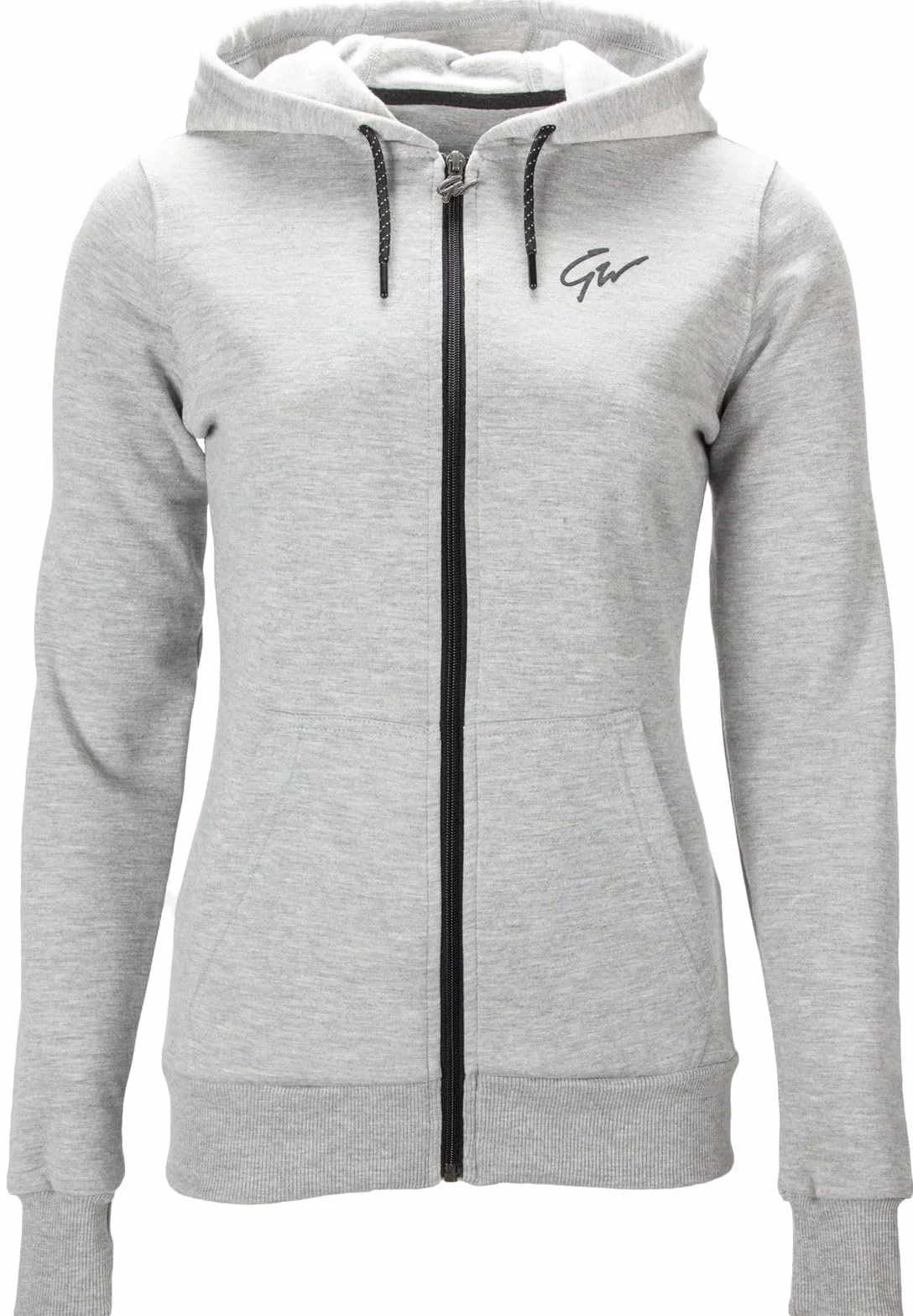 Gorilla Wear Pixley Zipped Hoodie - czarna - lekka funkcjonalna górna część sweter z zamkiem błyskawicznym do uprawiania sportu, na co dzień, na czas wolny, trening, wygodna, oddychająca, z bawełny i