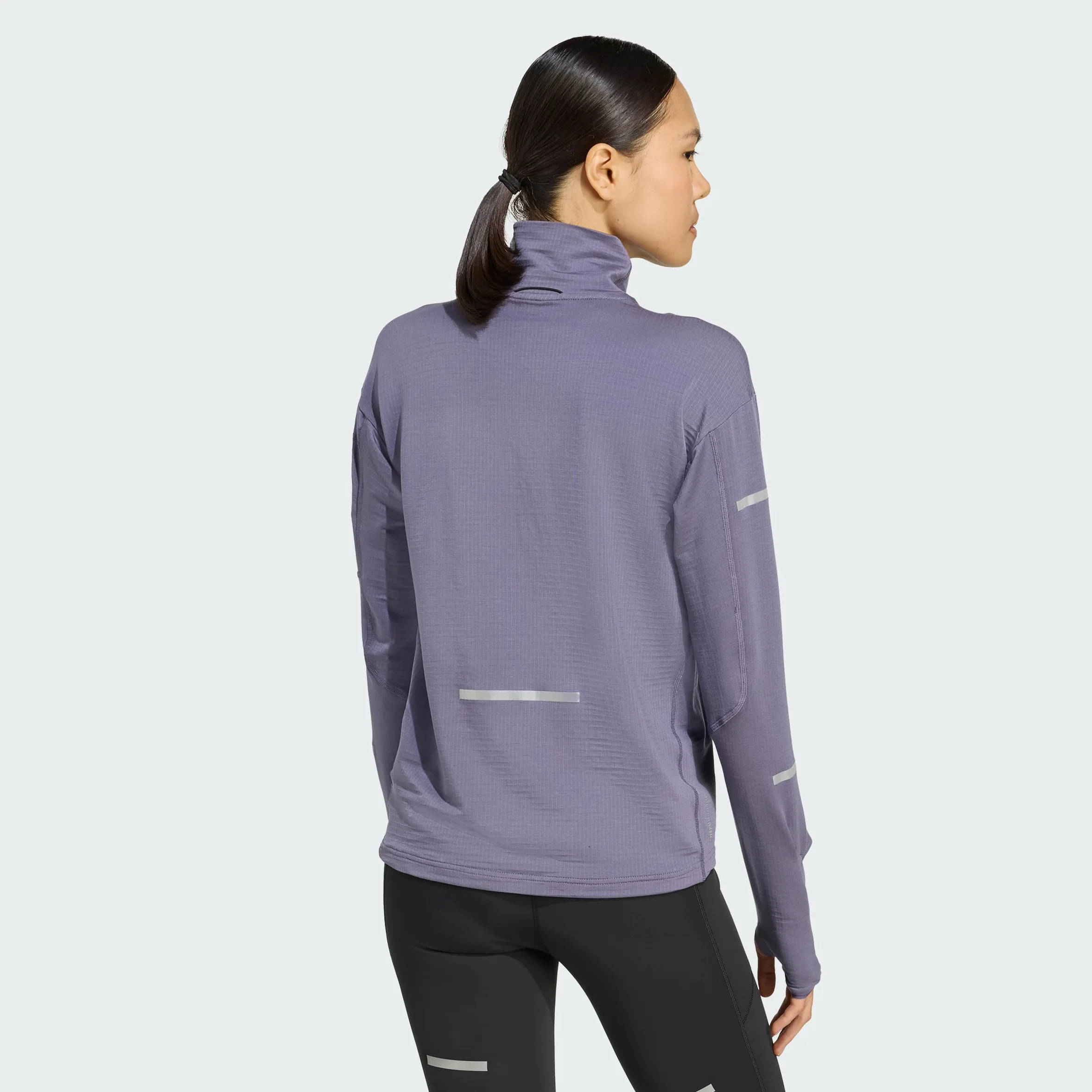 adidas Women's Adi365 Running Climawarm+ koszulka do biegania z zamkiem błyskawicznym do klatki piersiowej