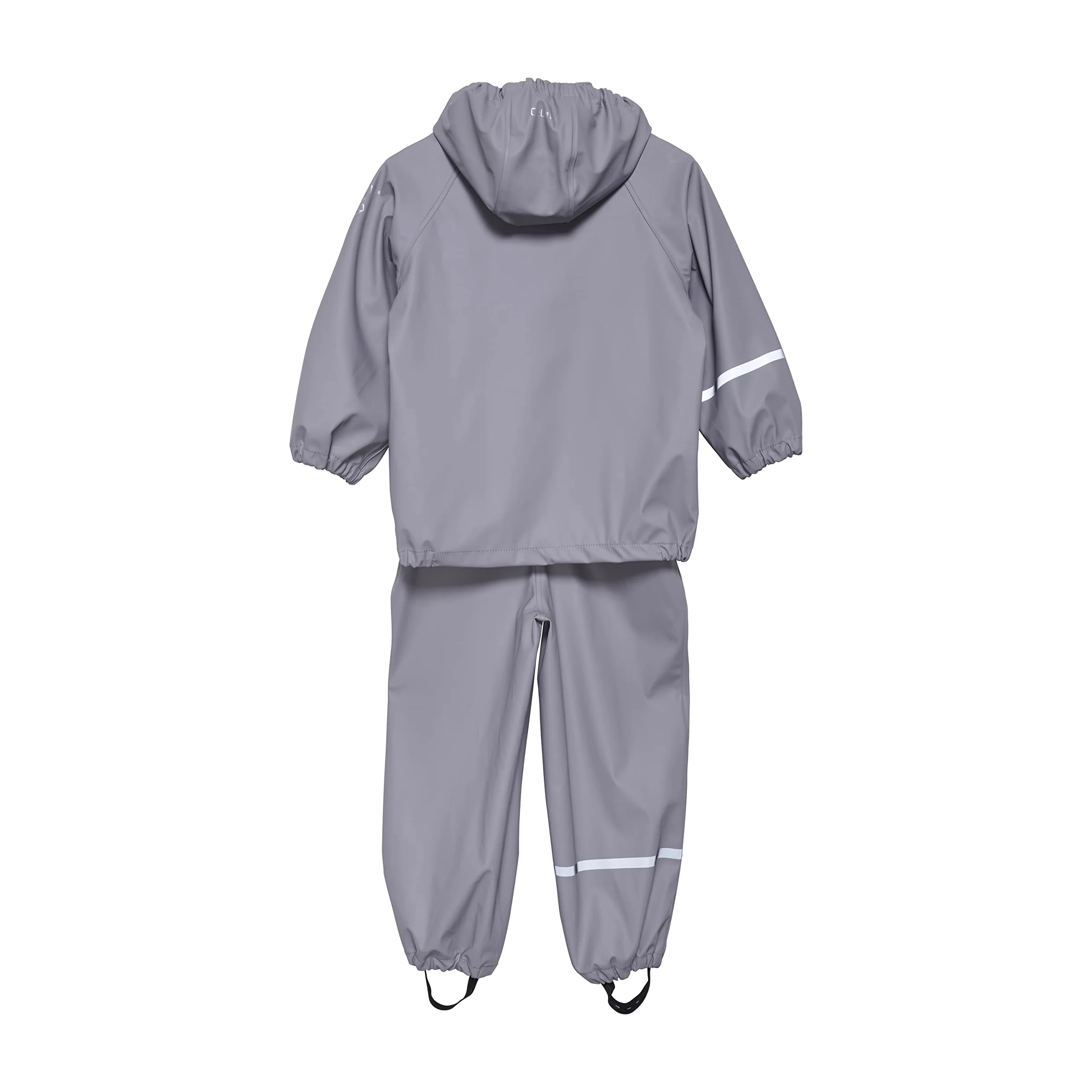 Celavi Unisex Kids Basic Rainwear Set-Recycle PU Rain Jacket, Gull, 100, Gull, 100