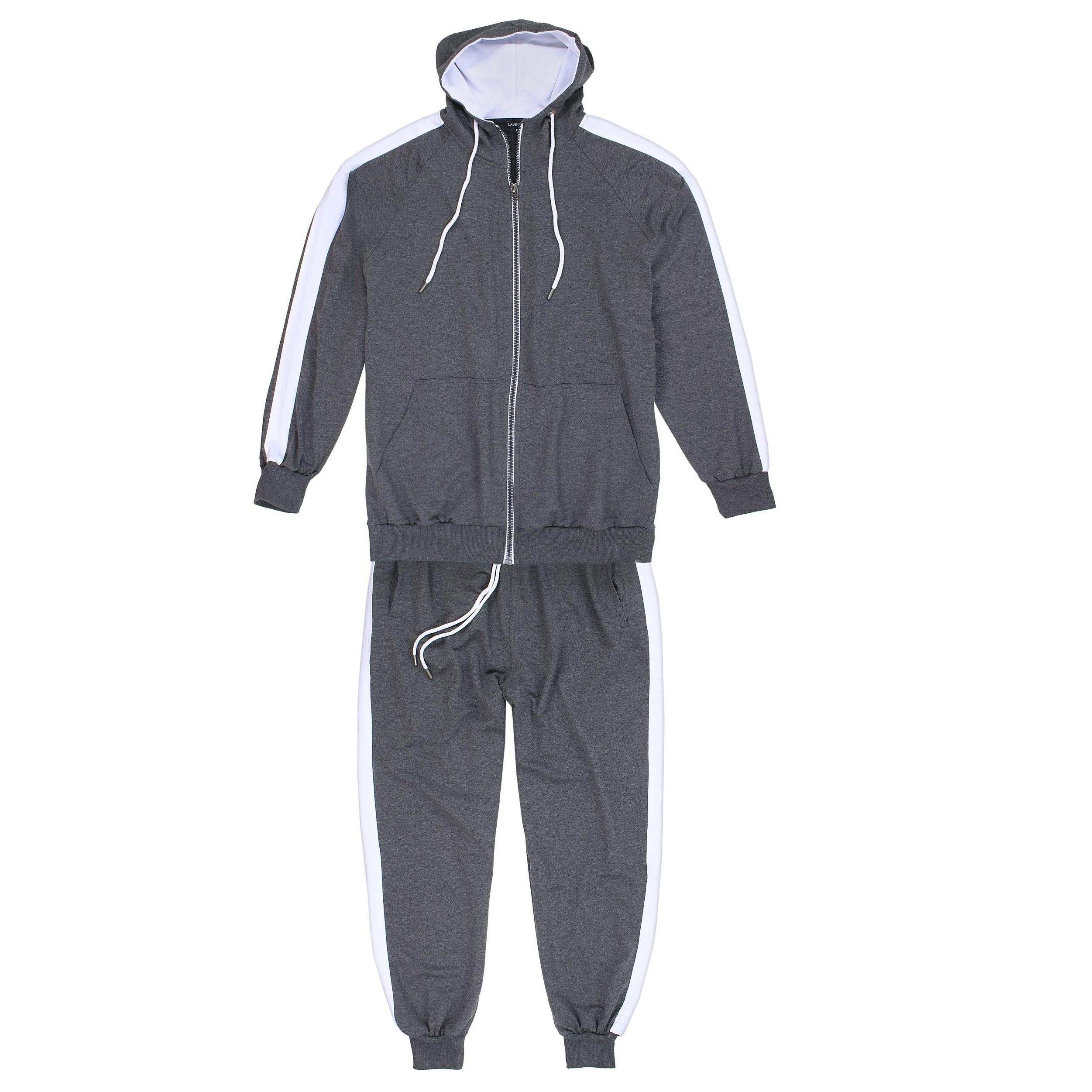 Lavecchia Antracytowo-szary męski dres treningowy, dres do biegania, strój rekreacyjny LV-611