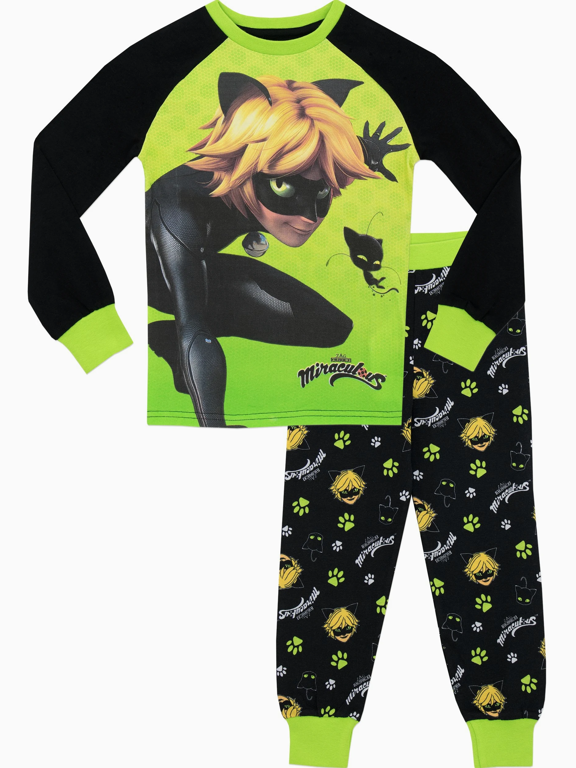 Miraculous Biedronka Chłopcy Kot Noir Piżama Snuggle Fit