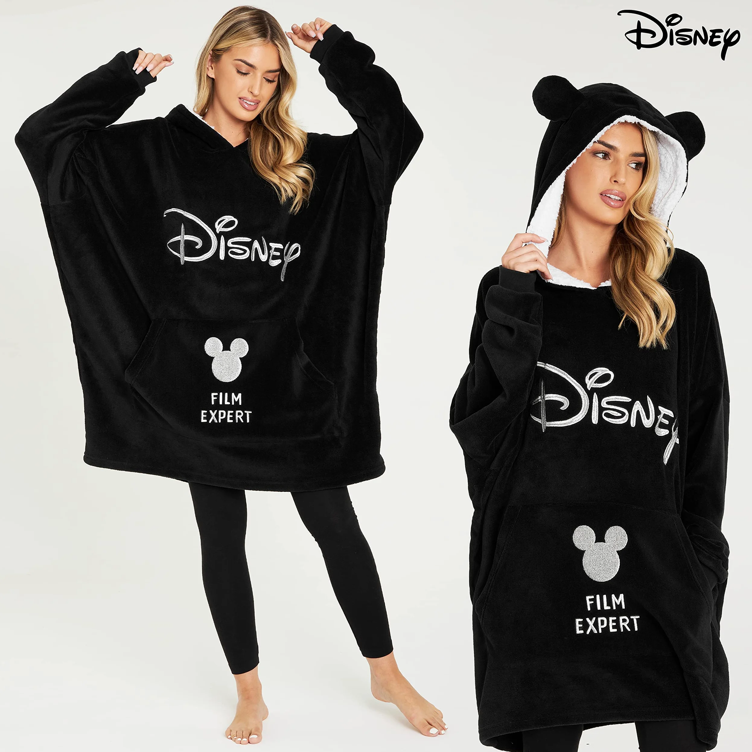 Disney Bluzy Damskie, Oversizowa Bluza z Kapturem, Prezenty Minnie i Mickey