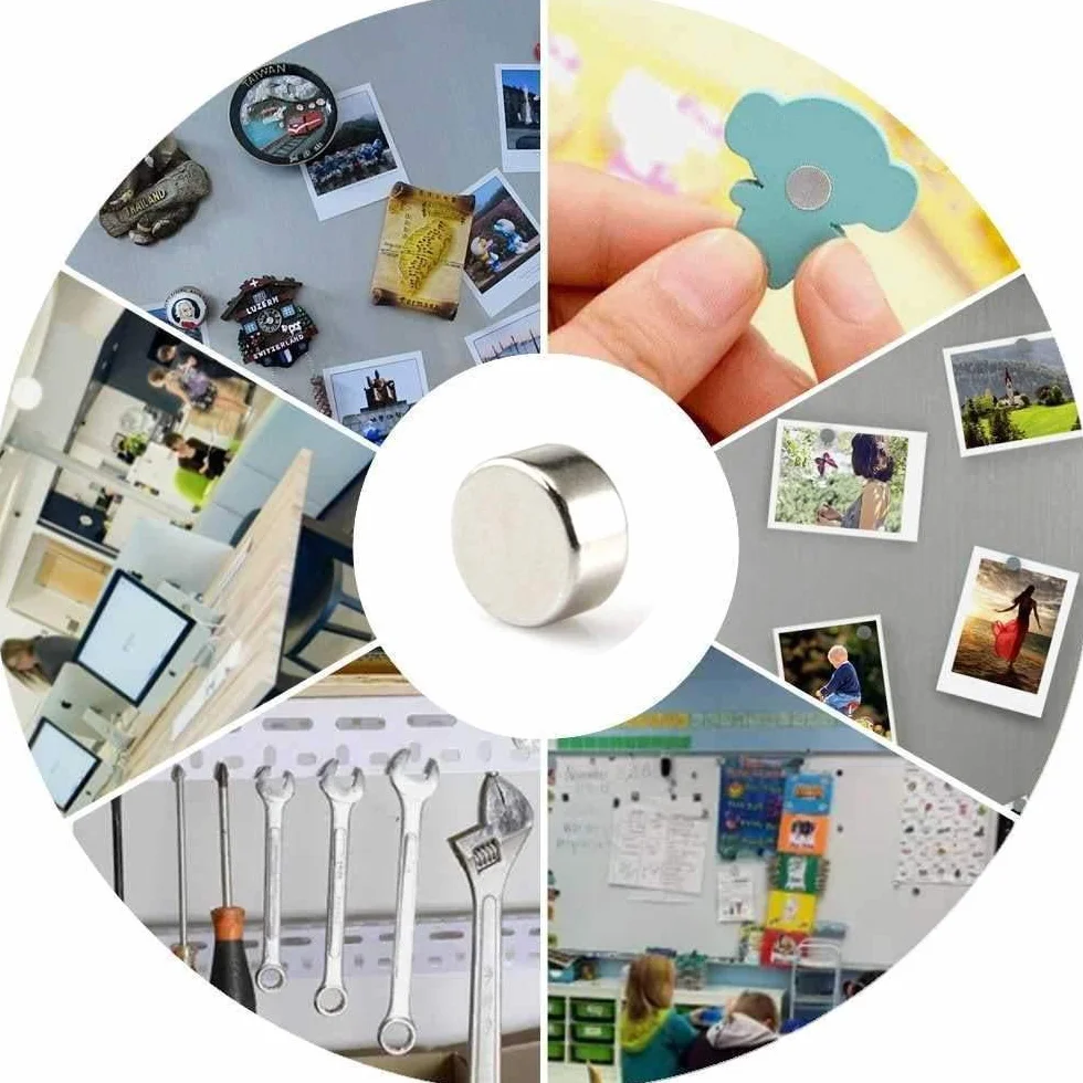Yizhet Magnesy, 100 sztuk, bardzo mocne magnesy do użytku domowego, 8x1 mm, do tablicy magnetycznej, suchościeralnej, korkowej, na lodówkę