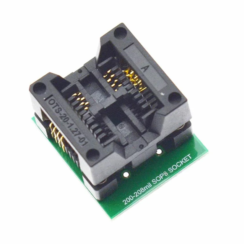 SOP8 klips testowy do EEPROM 25CXX / 24CXX BIOS USB programator CH341A SOP8 Clip 1,8 V adapter do 24 serii 25 Flash z adapterem 200-209 mil