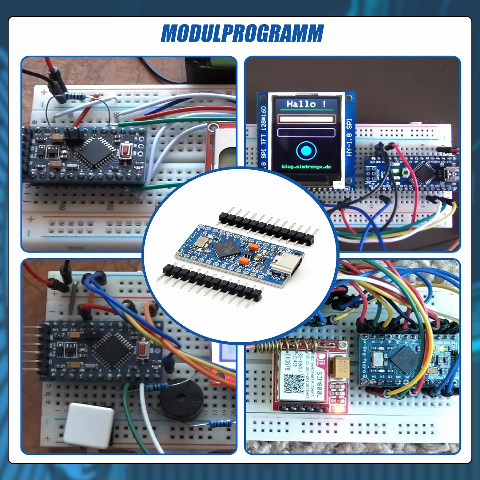 1 x mikrokontroler Pro Micro 32U4 5V/16 MHz płytka rozwojowa do samodzielnego aktualizacji USB, interfejs połączenia typu C, kompatybilny z Arduino (1)