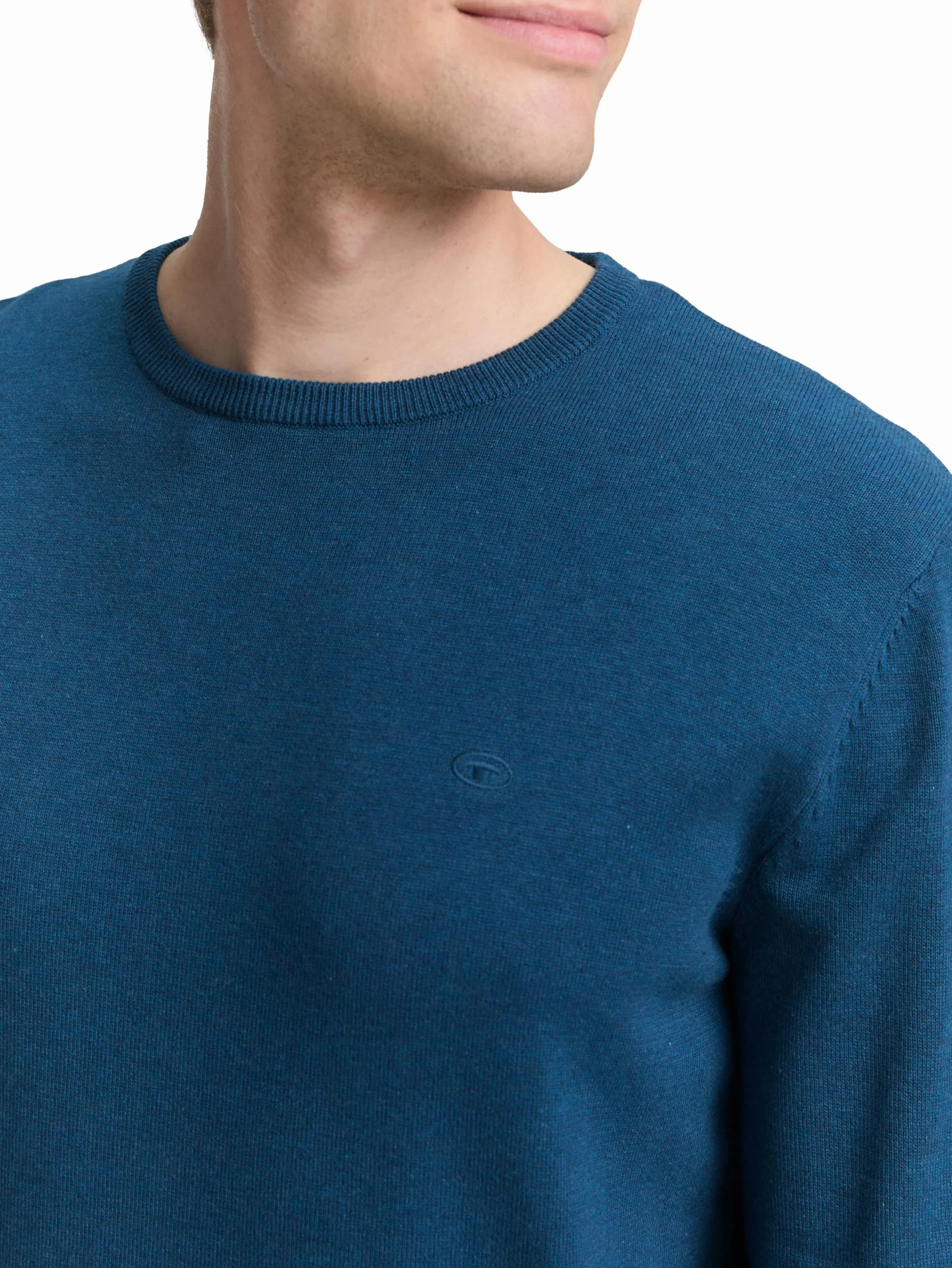 TOM TAILOR Sweter z dzianiny z okrągłym dekoltem Mężczyźni 1012819