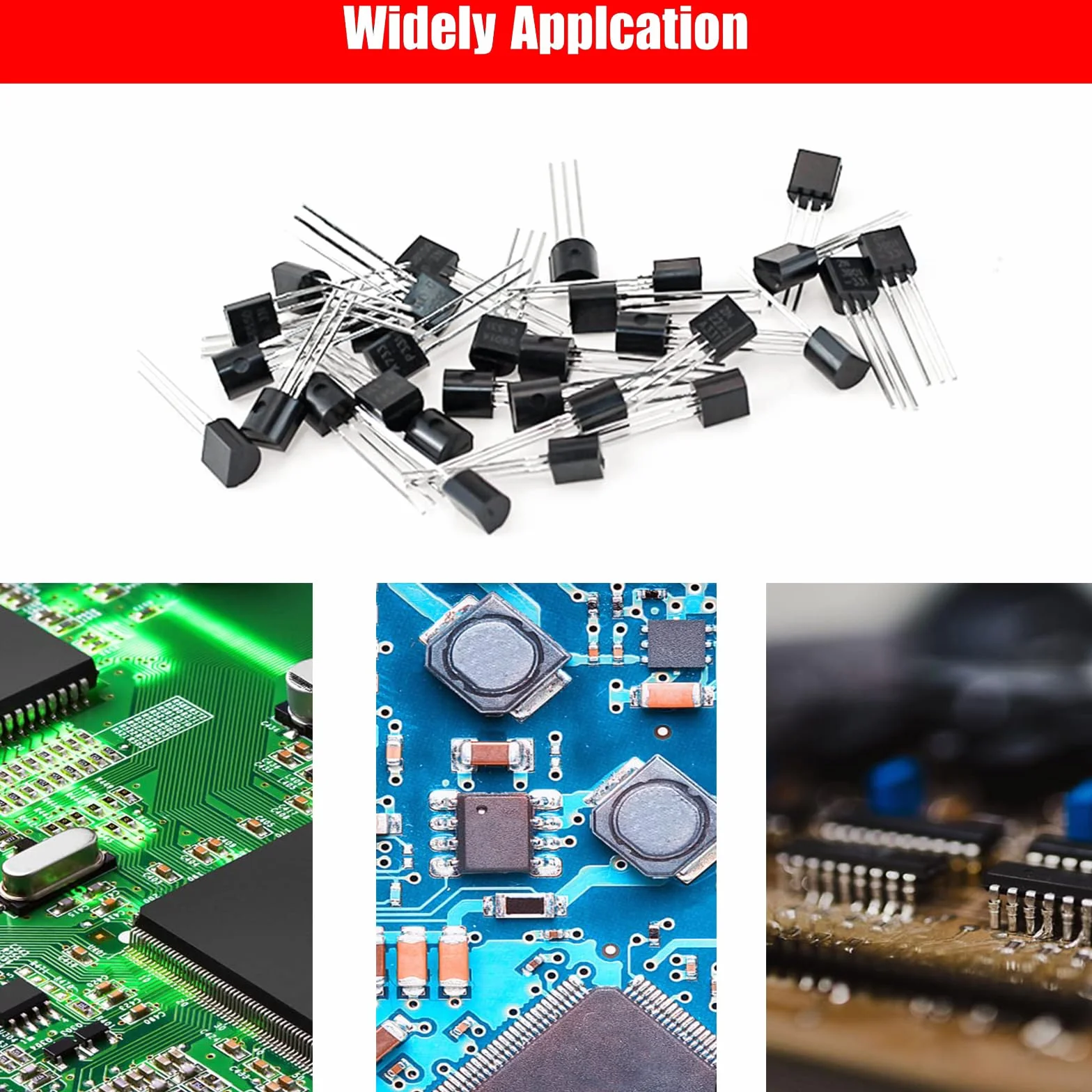 Tranzystor Assortment Kit 24 Values 480pcs PNP NPN Tranzystors S9012 S9013 S9017 S9015 S9018 2N2222 S8050 S8550 SS8050 SS8550 2N5551 2N540 1 2N3904 2N3906 C1815 A1015 C945 A733 A42 A92 BC547 BC548