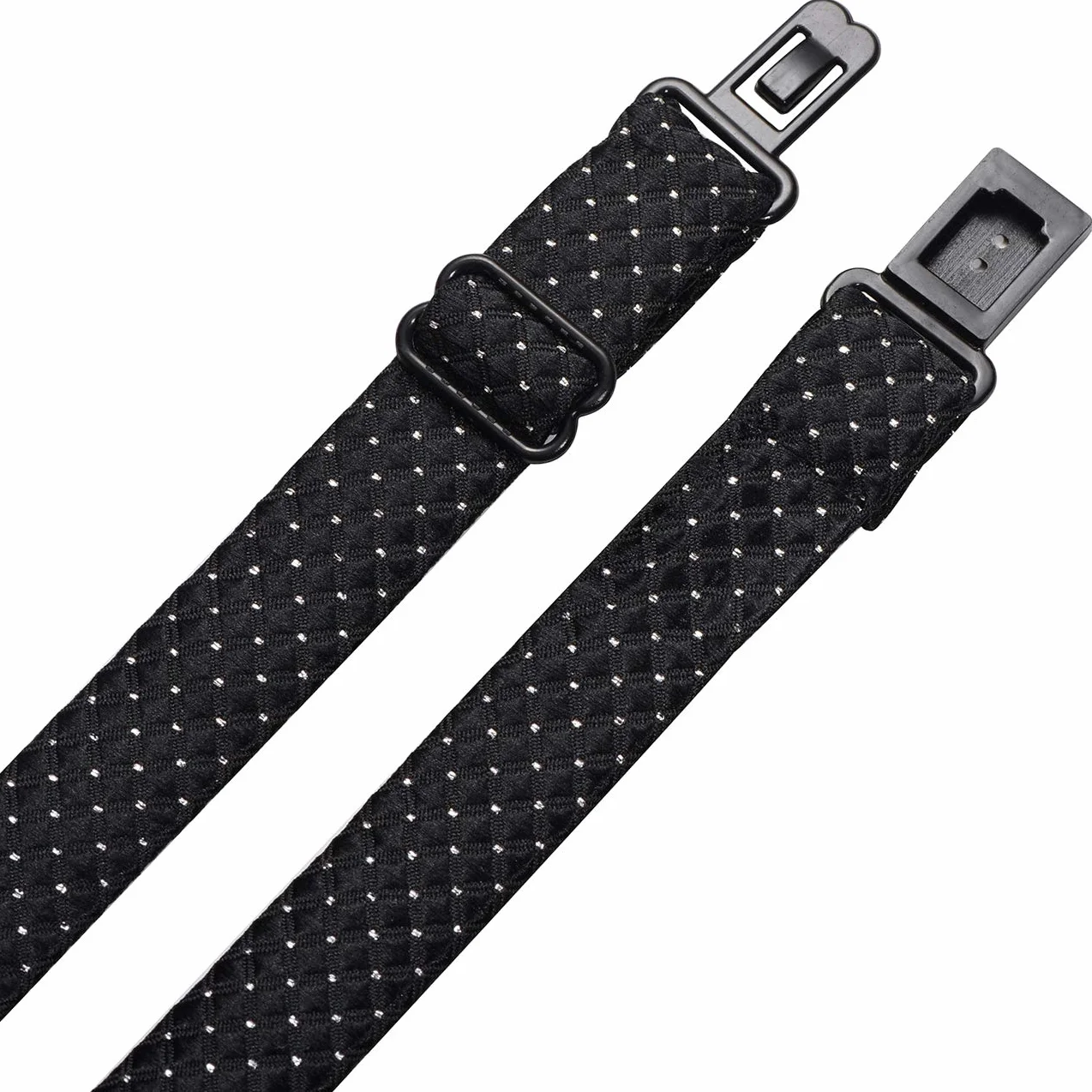 DonDon Elegancka mucha dziecięca chłopięca zawiązana z regulowaną długością paska 9 x 4,5 cm z połyskiem w srebrne kropki