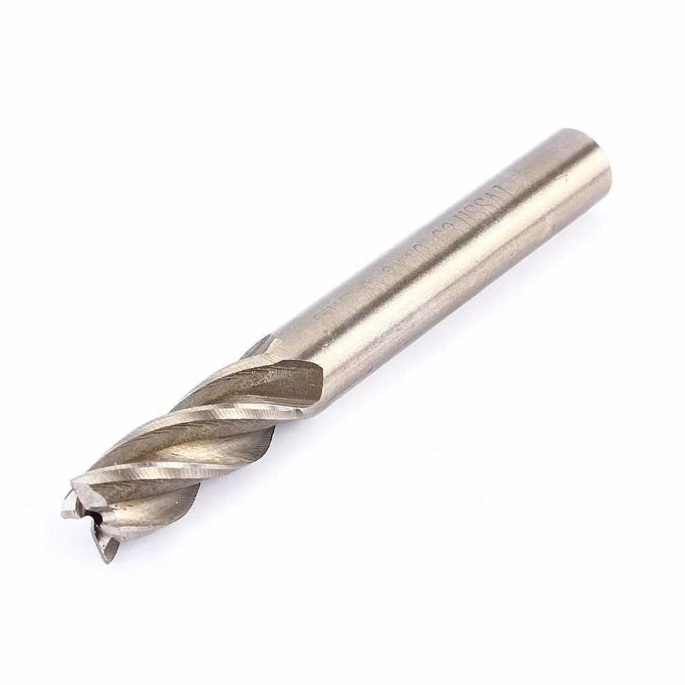 Frez do stali 8 mm, frez cylindryczny ogon HSS CNC, zestaw frezów z palcami narzędzie do wiertła z prostym palcem do centrów obróbki danych CNC, rzeźbione, 1 sztuka