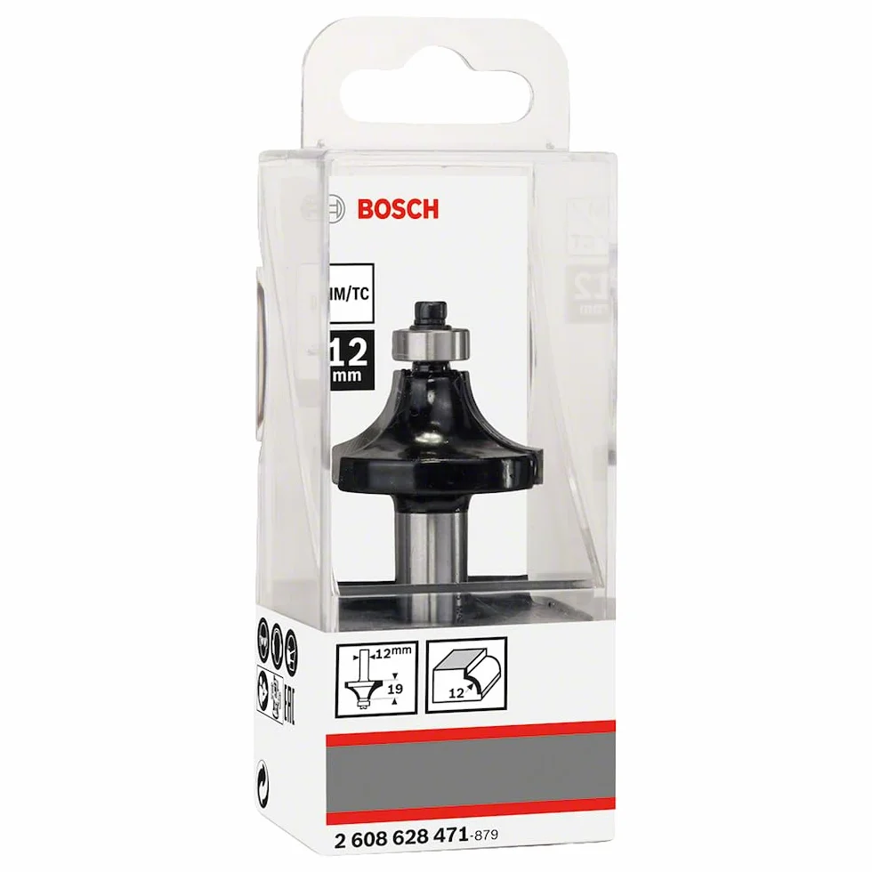 Bosch 1x Frez PRO do zaokrągleń (do Miękkie drewno, Twarde drewno, Ø 36,7 mm, Professional Akcesoria Frez ręczny, Frez krawędziowy)