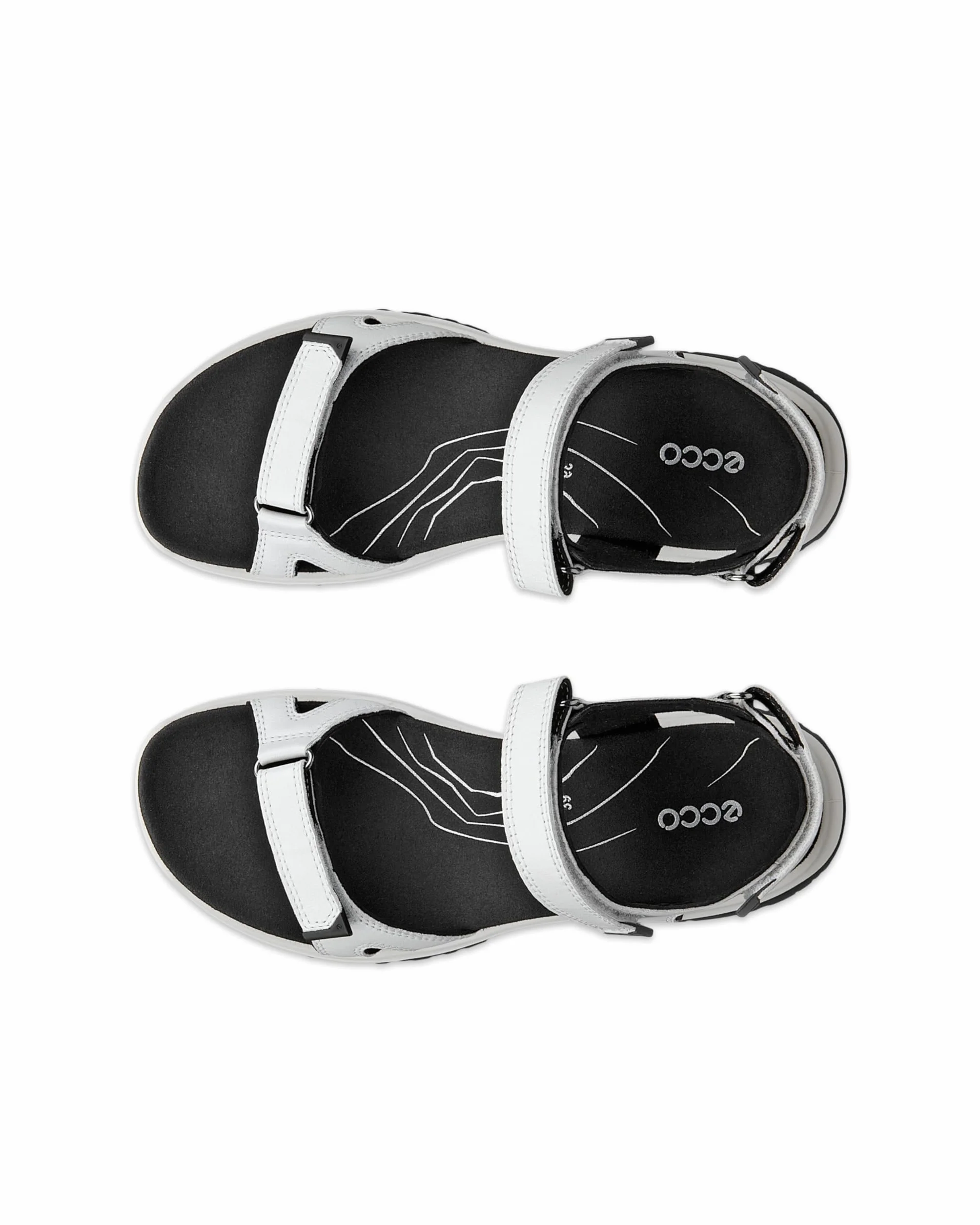 ECCO Damskie sandały Offroad ROAM z 3 paskami, białe, 4,5 UK