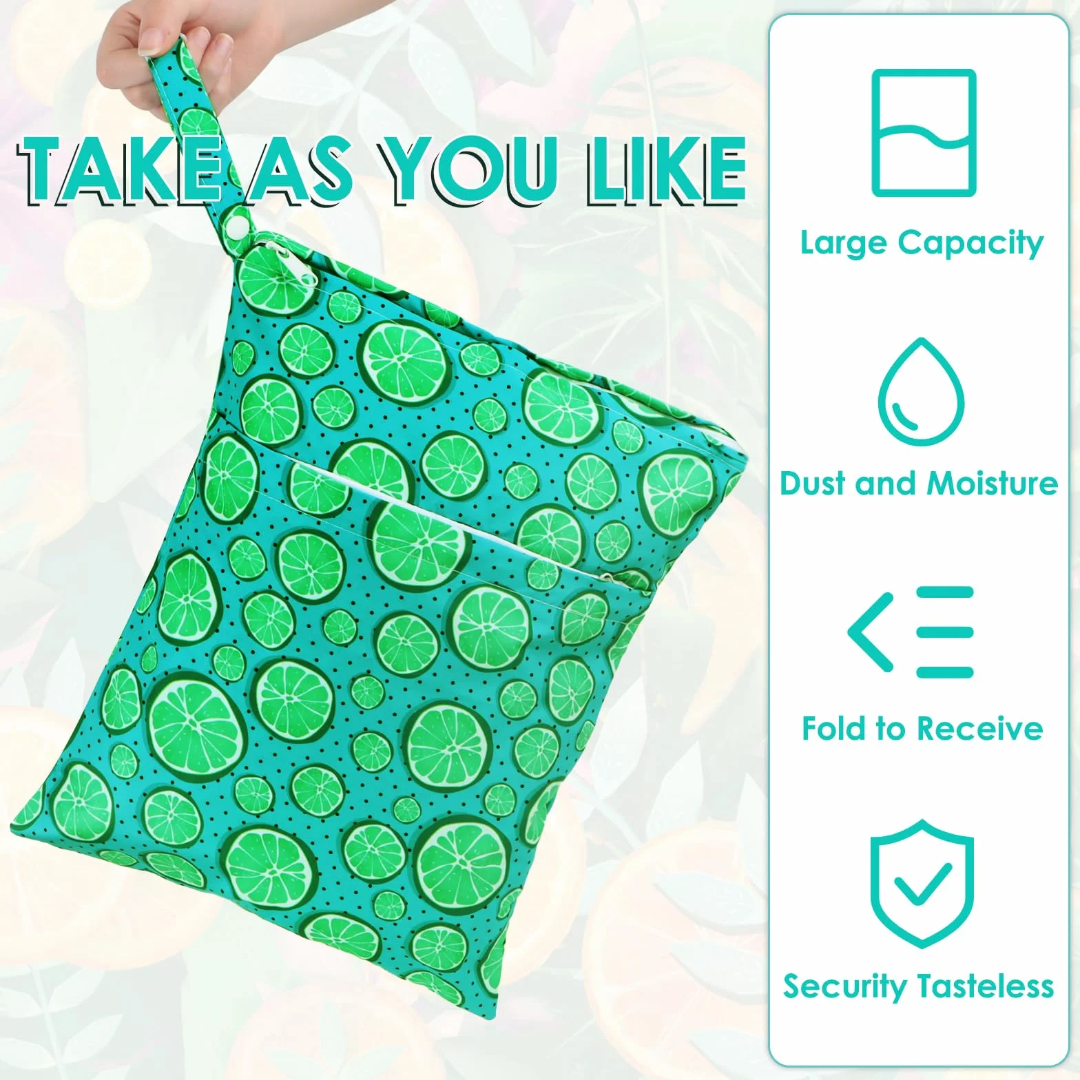 Wetbag worek do przedszkola, 2 sztuki, torba na mokre i suche pieluchy, do przedszkola, pływania, na kemping, do podróży, na siłownię, na plażę, wielokolorowa, 36 x 30 cm, torba na nos