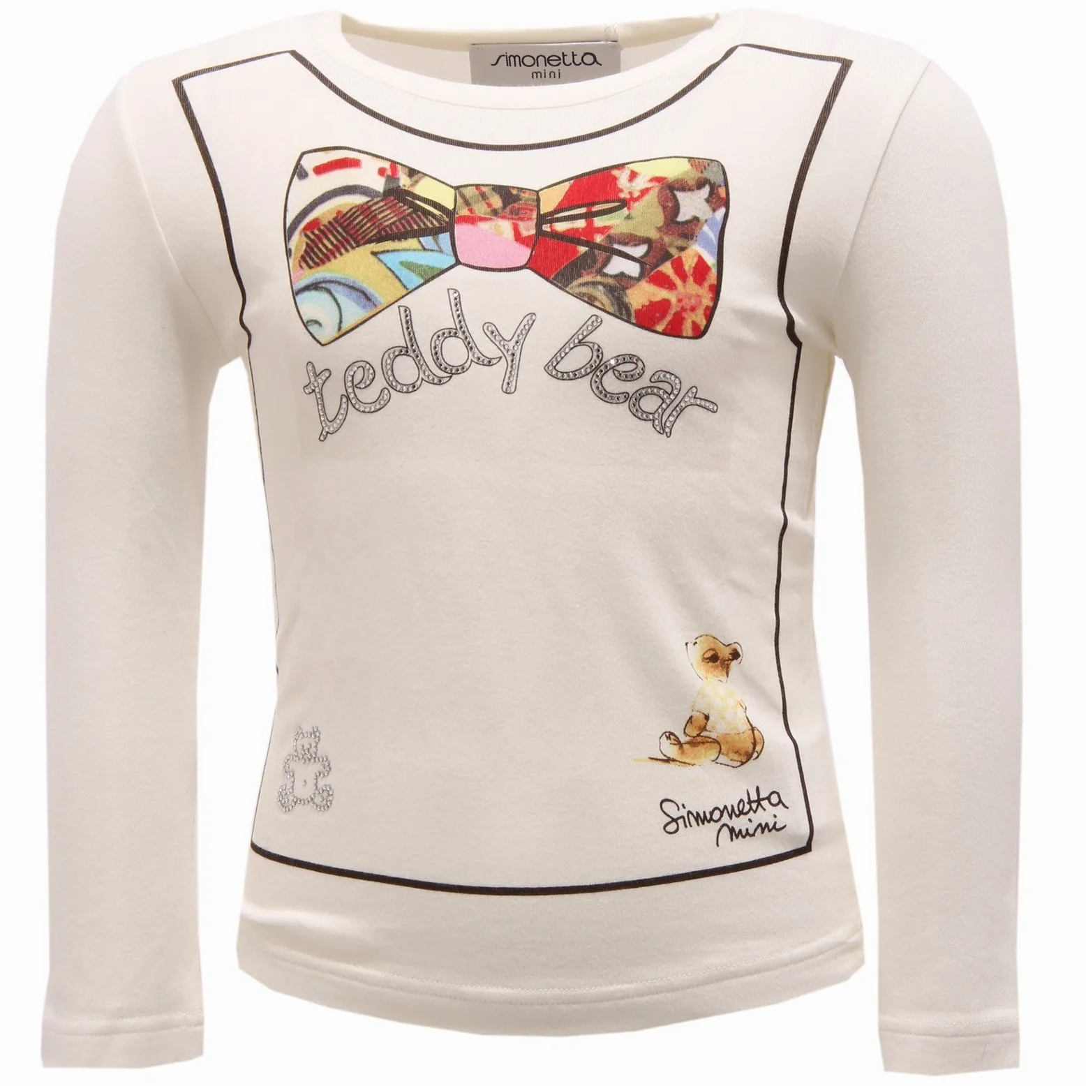Simonetta 8053V koszulka dziecięca MINI cotton ivory t-shirt dla dzieci