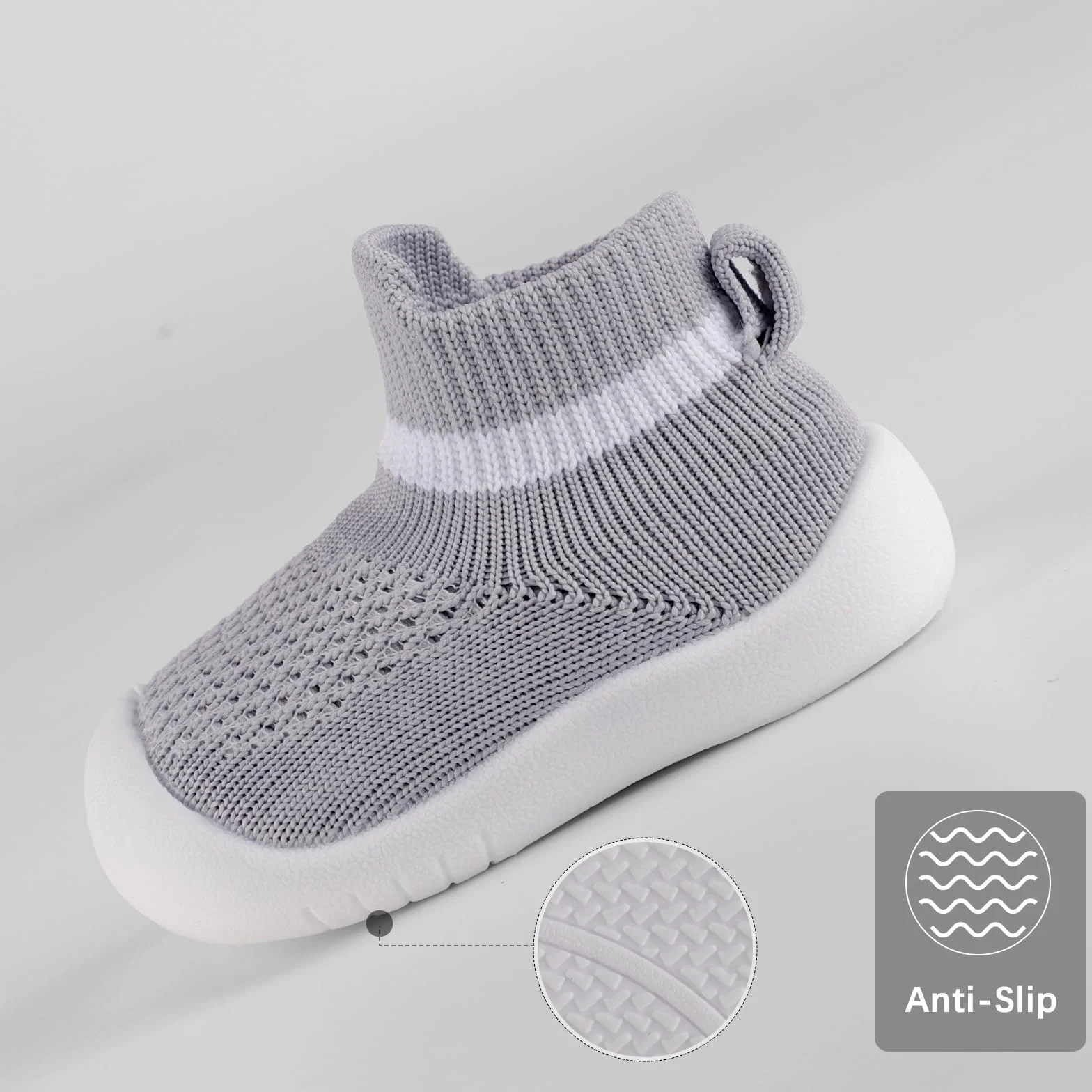 MK MATT KEELY Buty dla niemowląt, buty dziewiarskie, buty dla dzieci, dla dzieci w wieku 6-36 miesięcy, z antypoślizgową gumową podeszwą