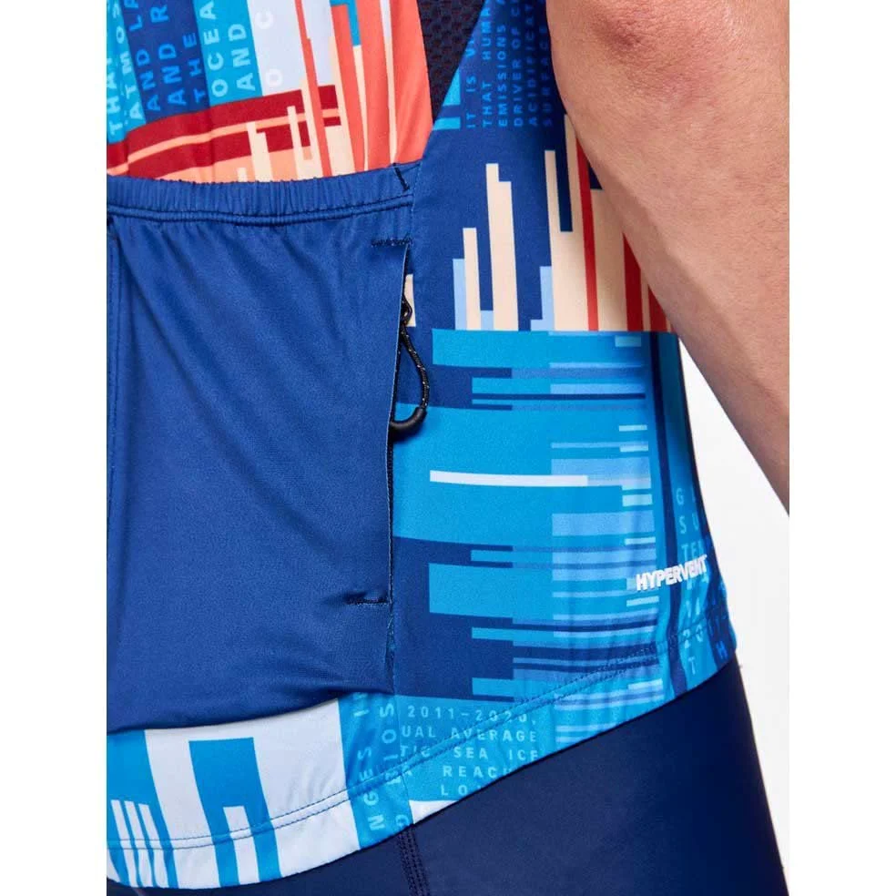 Craft Odzież sportowa męska ADV Endur Graphic koszulka kolarska z krótkim rękawem, koszulka rowerowa z 4 tylnymi kieszeniami