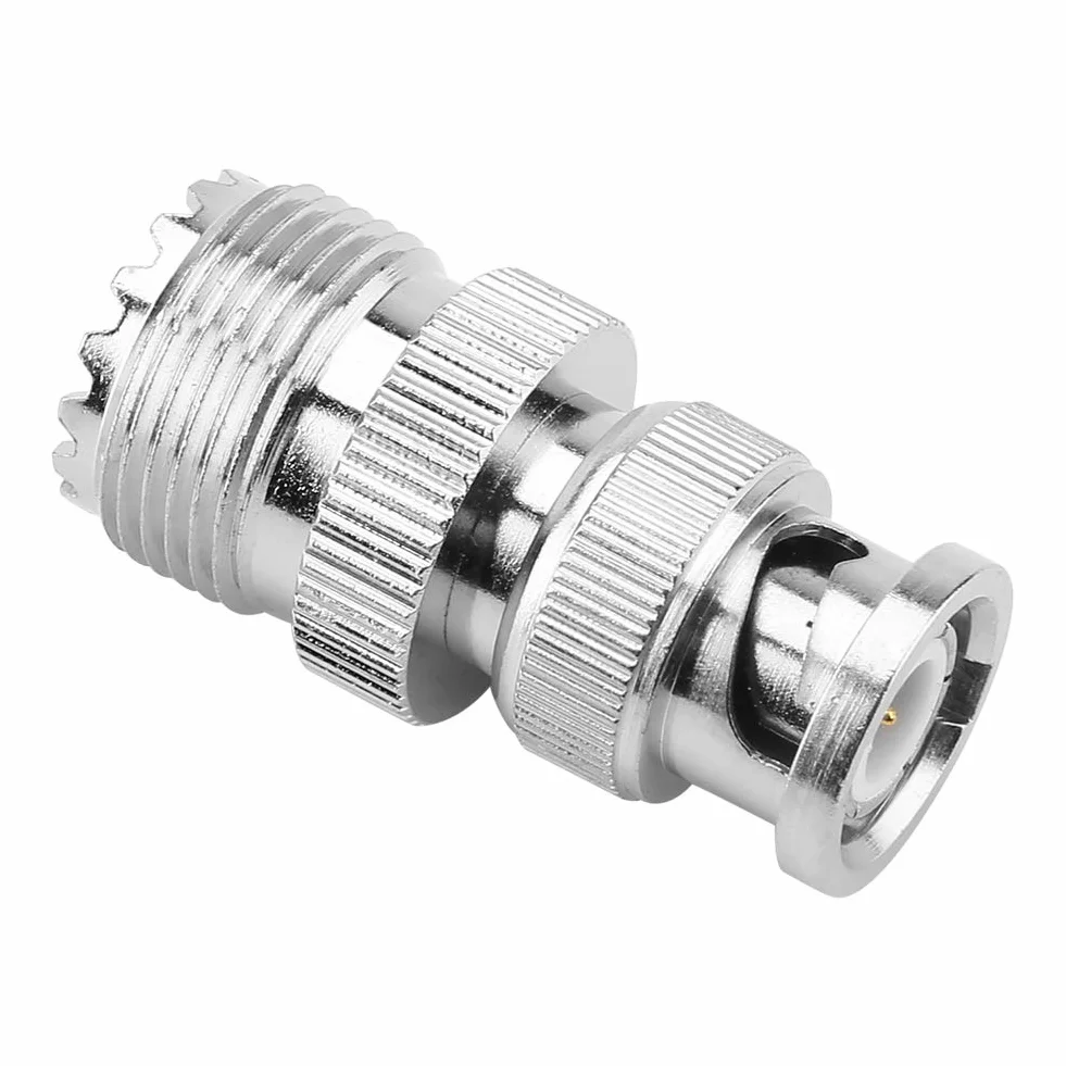 2 szt. Adapter Koncentryczny RF BNC Wtyk Męski na UHF SO239 PL-259 żeńskie Złącze Kabla Typu Jack