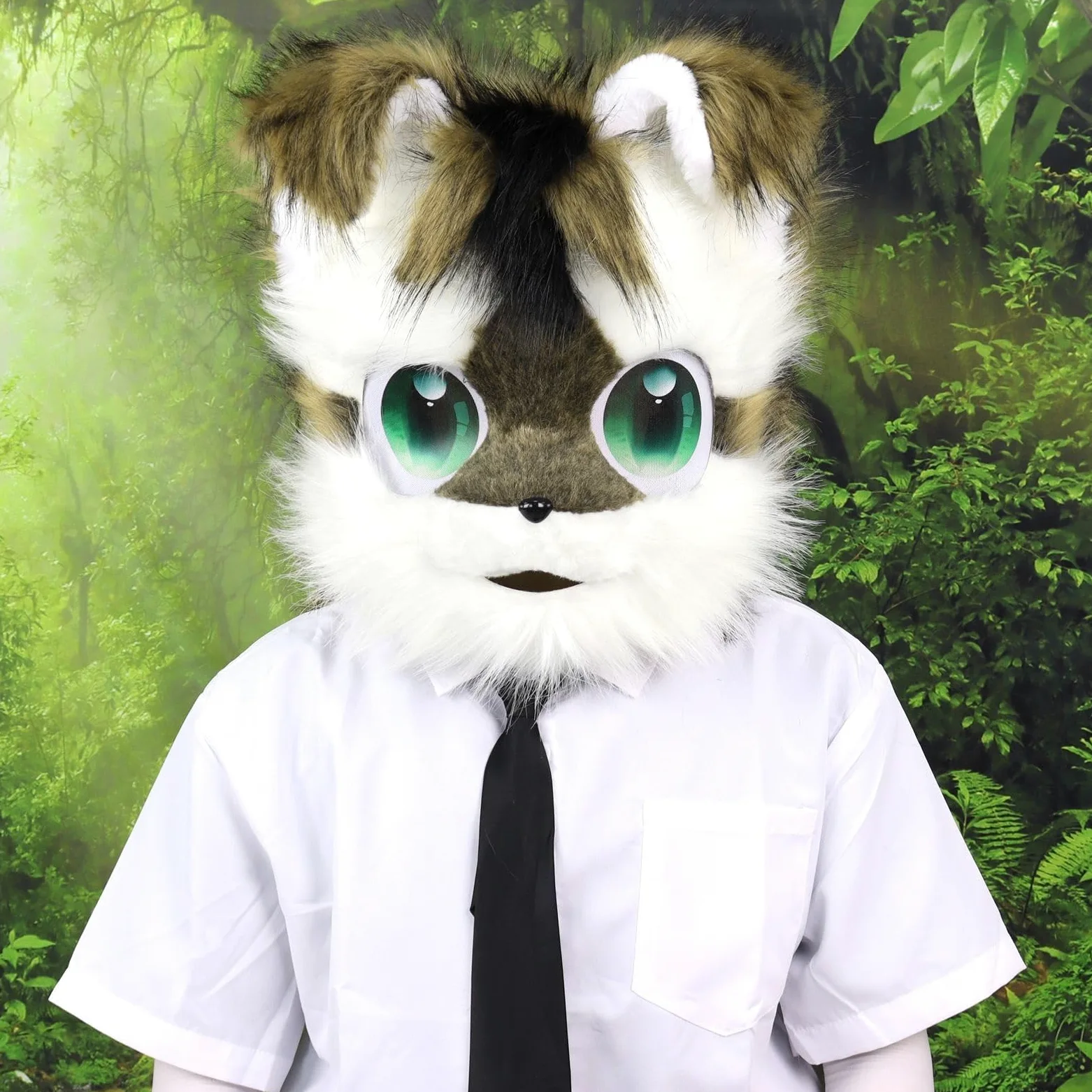 Fursuit Furry Headband Zwierzę Kot Pies Sztuczny Plusz Pełna Głowa Uroczy Komiks Con Nosi Maskę Cosplay Halloween Party Karnawał(A)