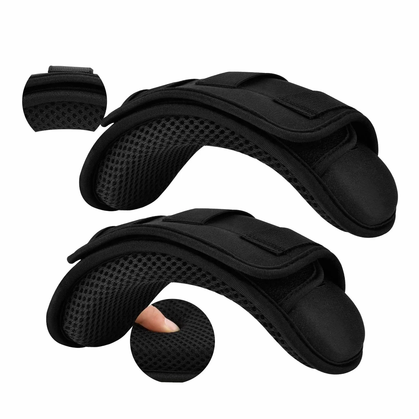 ZINZ 2-Pack Professioneller Taktischer Schulterpolster, Ultra-dick und Atmungsaktiver Schaumstoff für Westen-Schultergurte und Rucksäcke, Schwarz