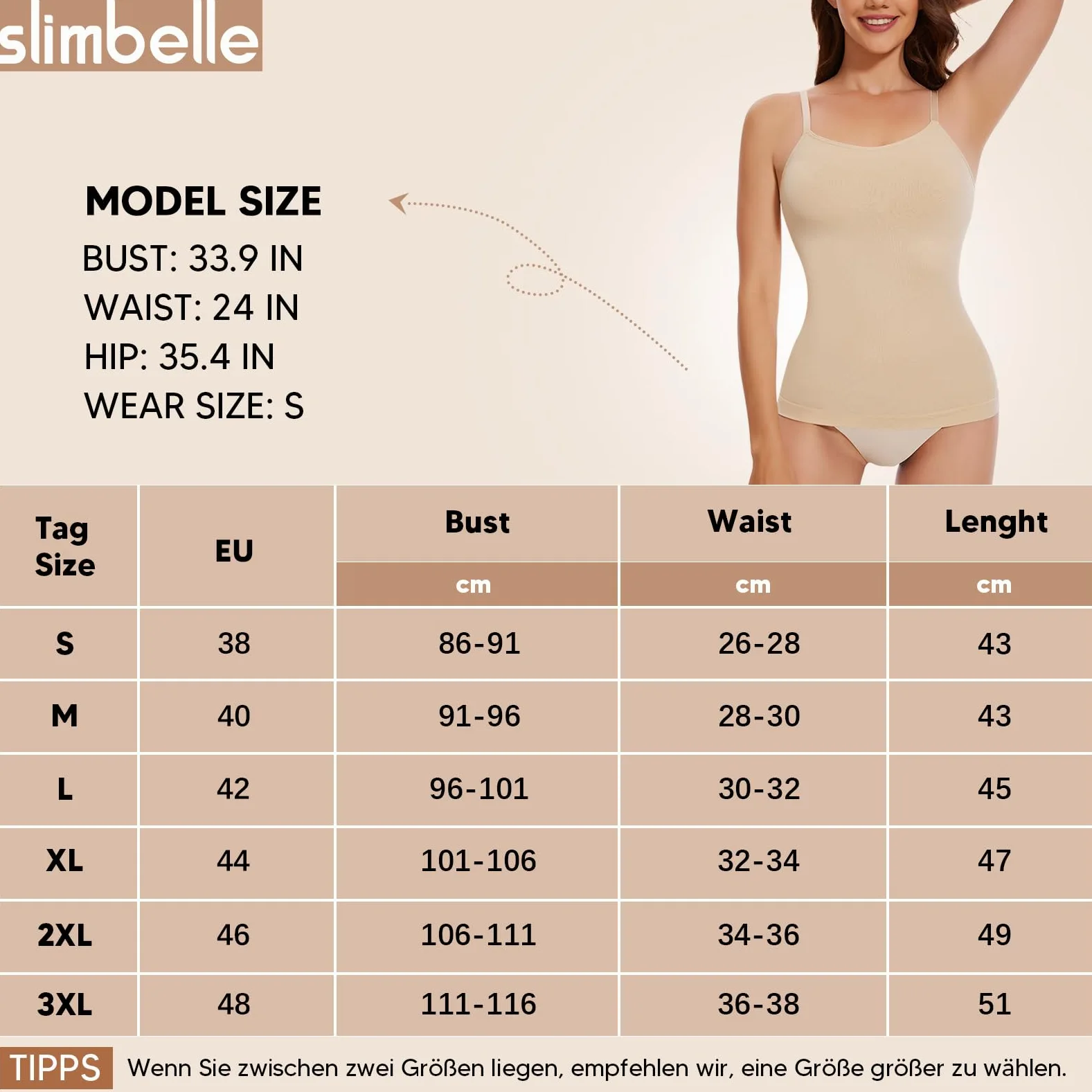 SLIMBELLE Damski podkoszulek wyszczuplający brzuch, bezszwowa bielizna modelująca brzuch, seksowny top na ramiączkach, damski top z ramiączkami typu spaghetti, top damski modelujący