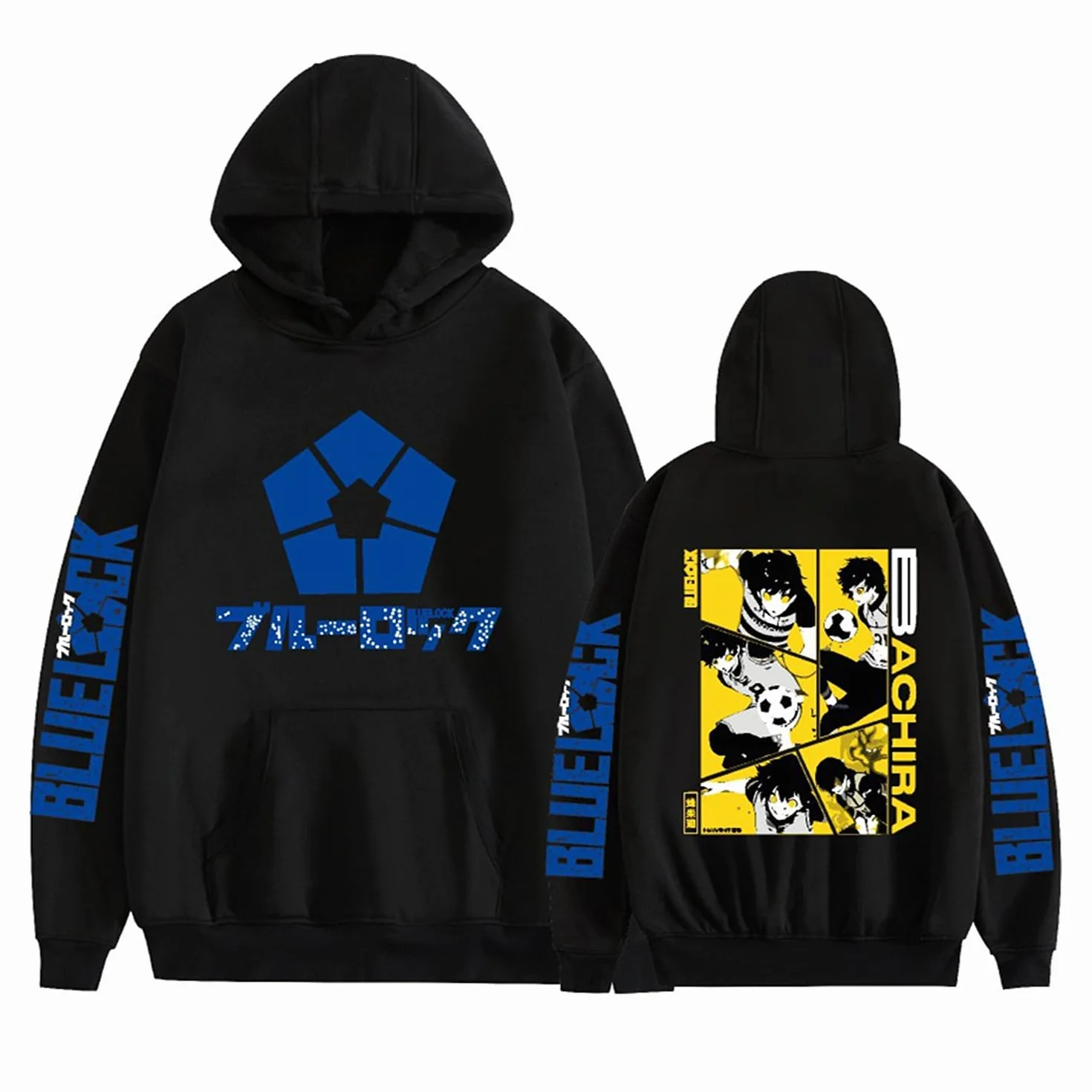 Anime BLUE LOCK Cosplay Bachira Meguru kreskówka nadruk bluza z kapturem, na co dzień luźne bluzy używane dla fanów mangi prezent