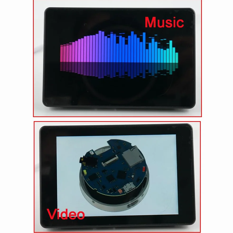 DIYmalls 3.5" ESP32-S3 IPS pojemnościowy ekran dotykowy JC3248W535C moduł TFT LCD 320x480 obsługa odtwarzania muzyki wideo zegar pogoda