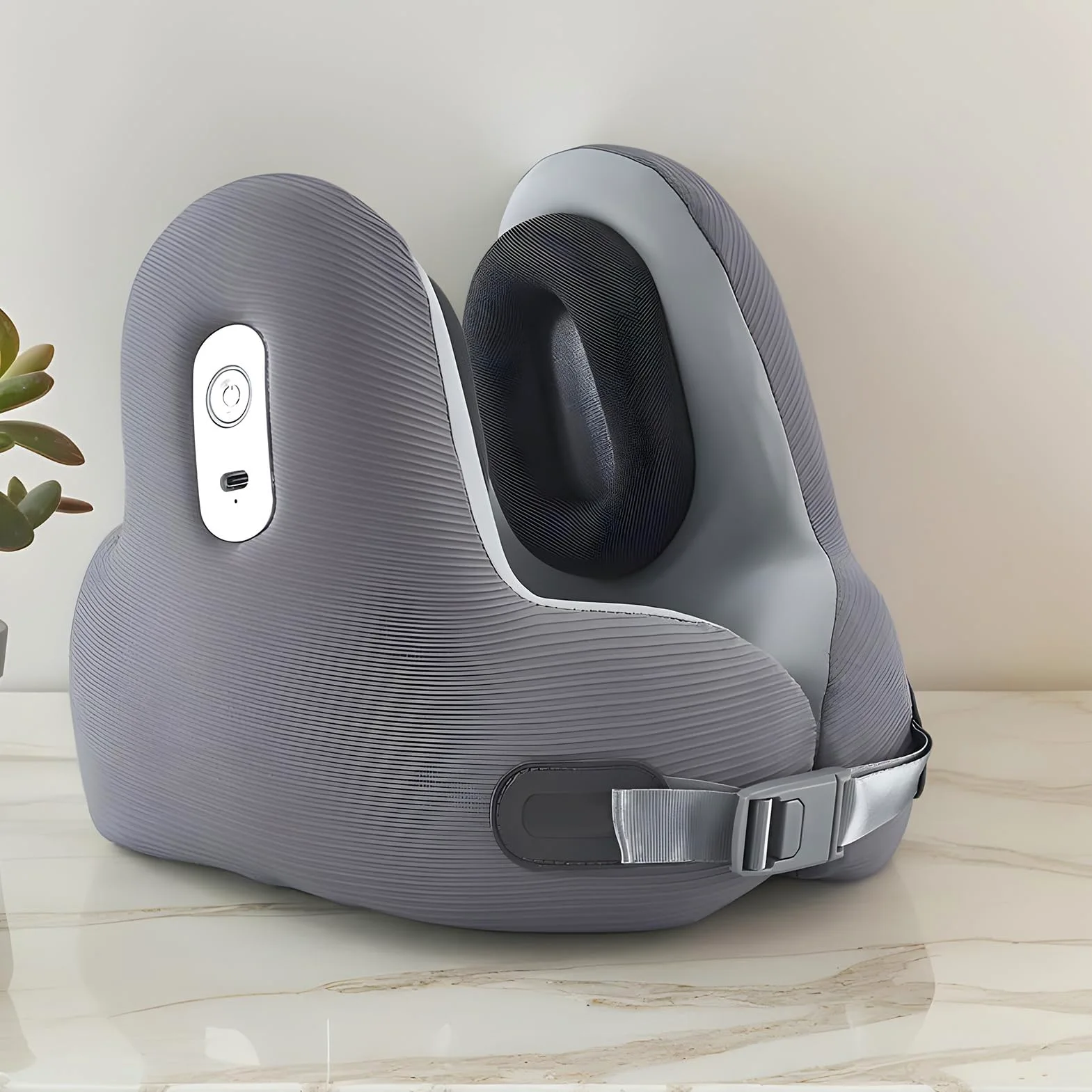 Poduszka podróżna pod kark – poduszka do spania na kark w podróży – ergonomiczna poduszka z bezprzewodowym zestawem słuchawkowym dla kobiet mężczyzn dzieci do studia podróżnego śpiących na pociągu