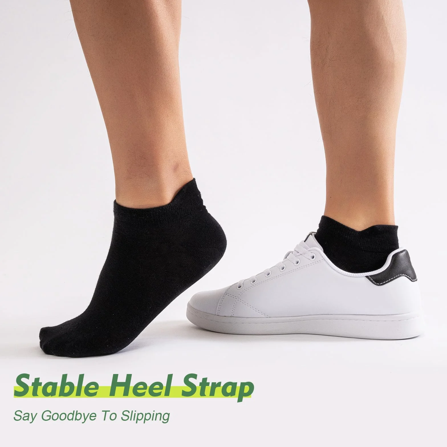 SockWaddles 10 Par Skarpetek Sneaker Męskie Damskie, Antypotne Krótkie Skarpetki, Bawełniane Skarpety Sportowe, Oddychające Skarpety do Biegania Unisex Czarne Białe Szare
